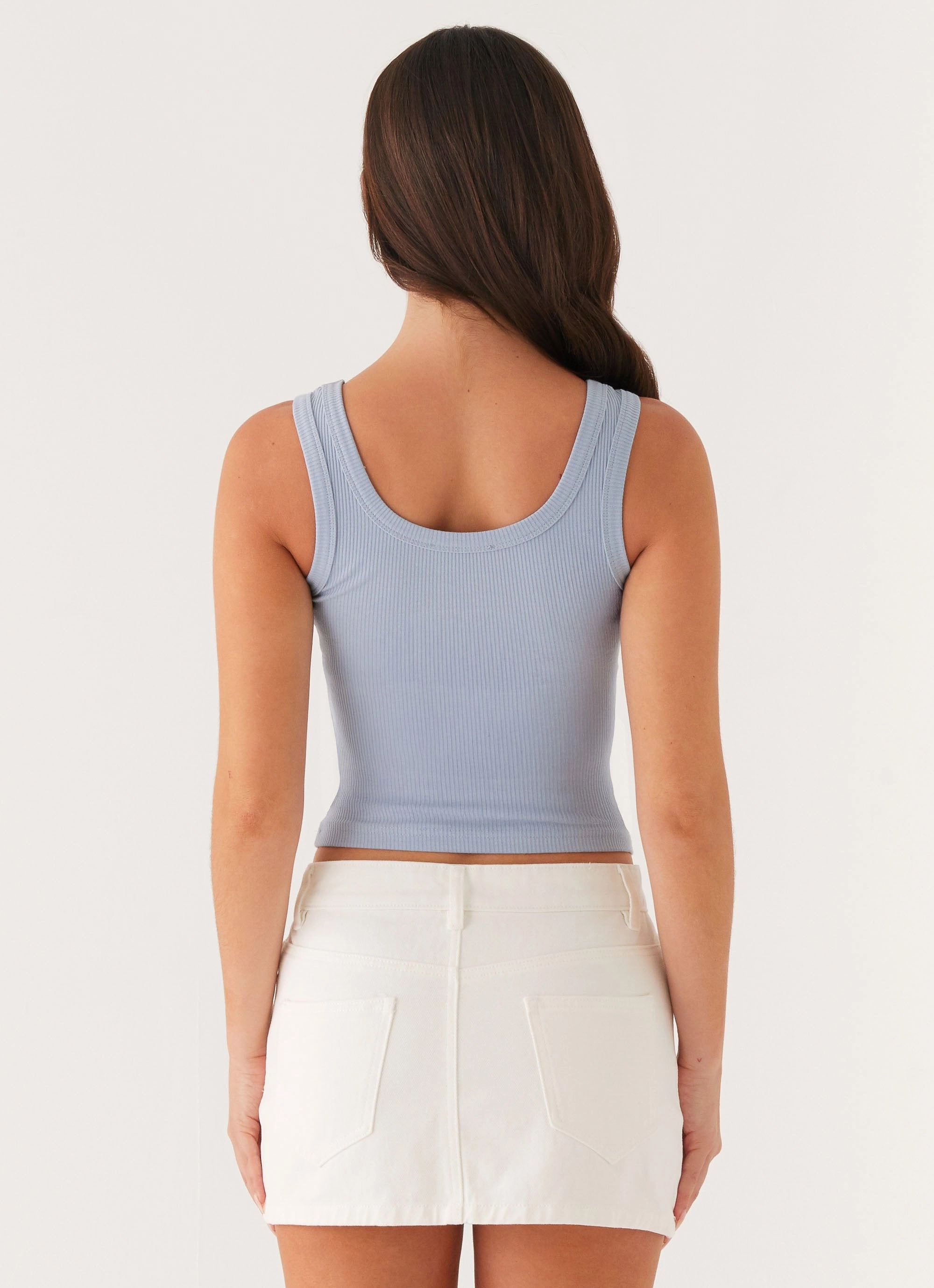 Signature Tank Top - Slate Blue Office Wear Athletic Look