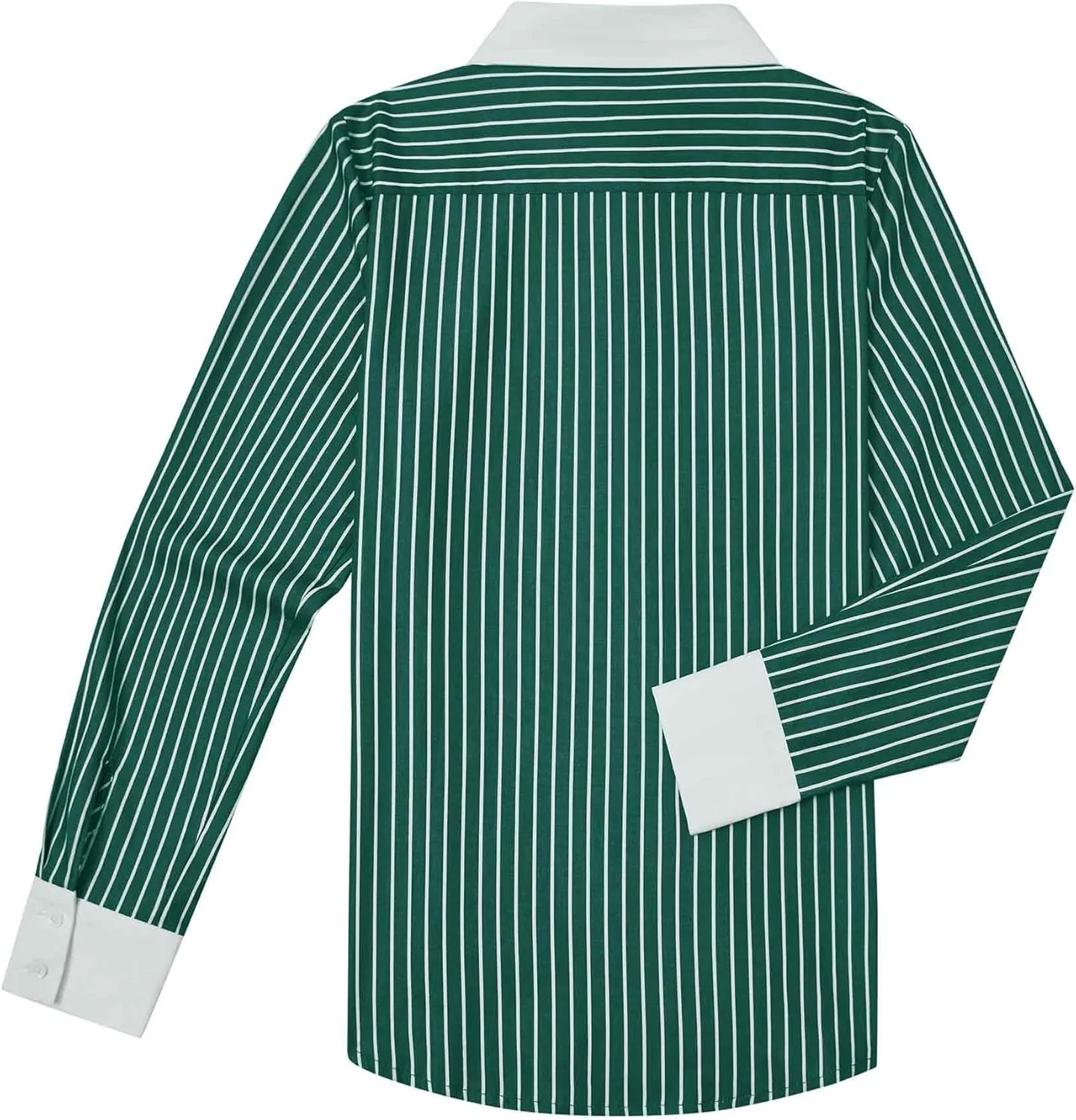 siliteelon Womens Cotton Button Down Shirts Striped Dress Shirts Pinstripes Long Sleeve Collared Blouses Colorblock Tops
