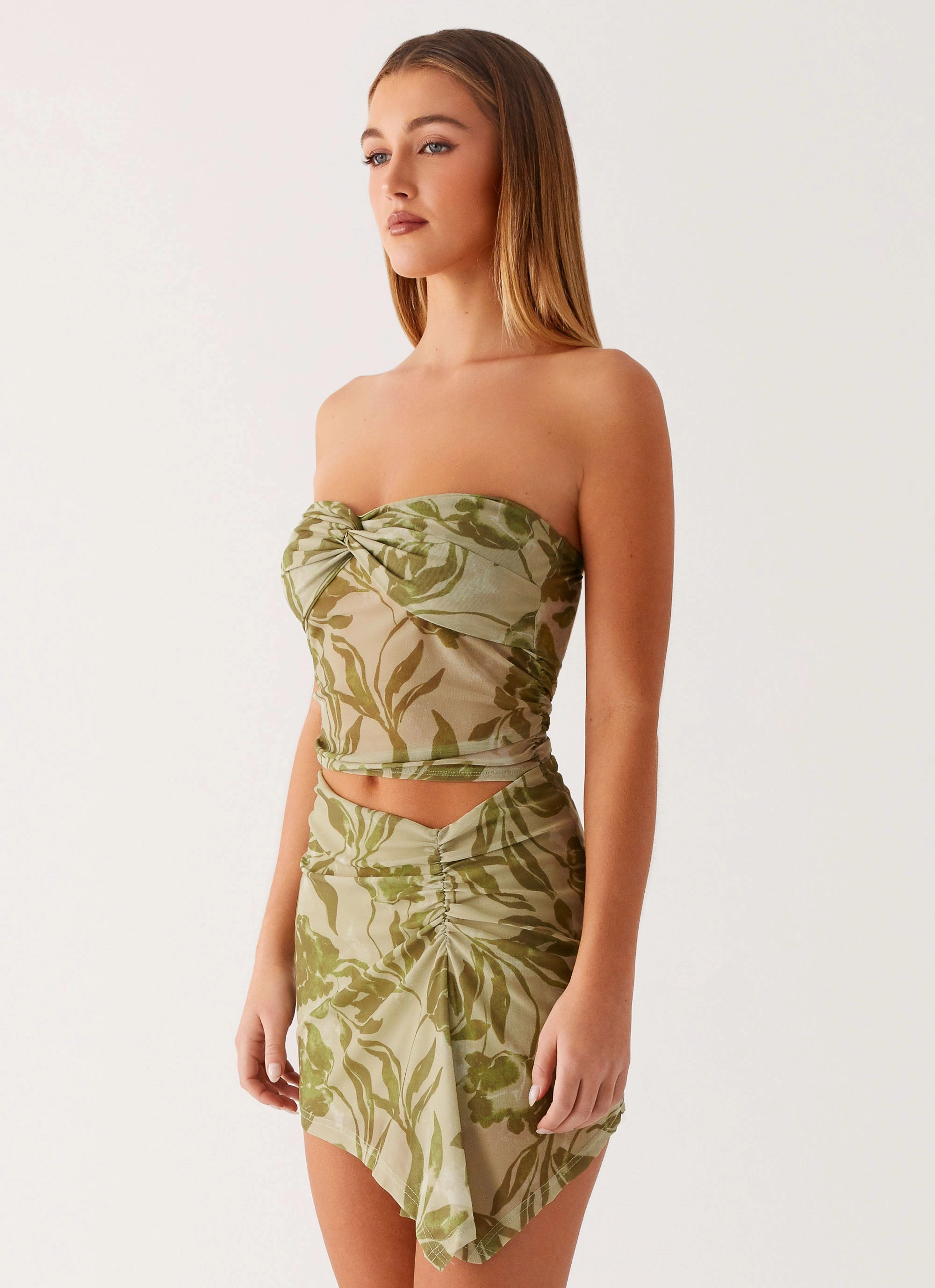 Varona Mini Dress - Jade Fern Move Easy Cold-Shoulder