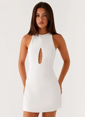 Vibrant color Stacy Mini Dress - White