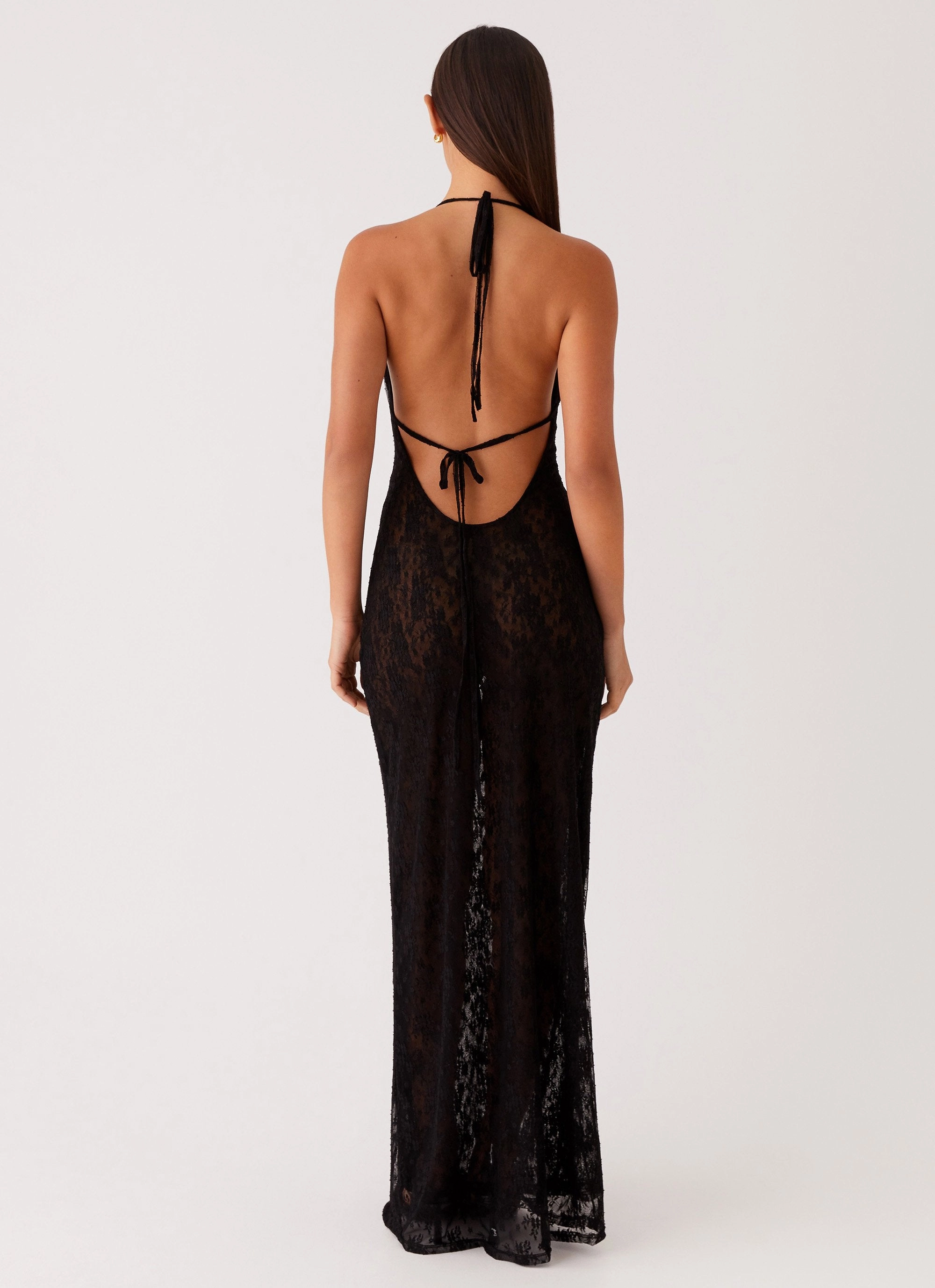 Champagne Coastline Maxi Dress - Black Fresh Texture Stylish Layer