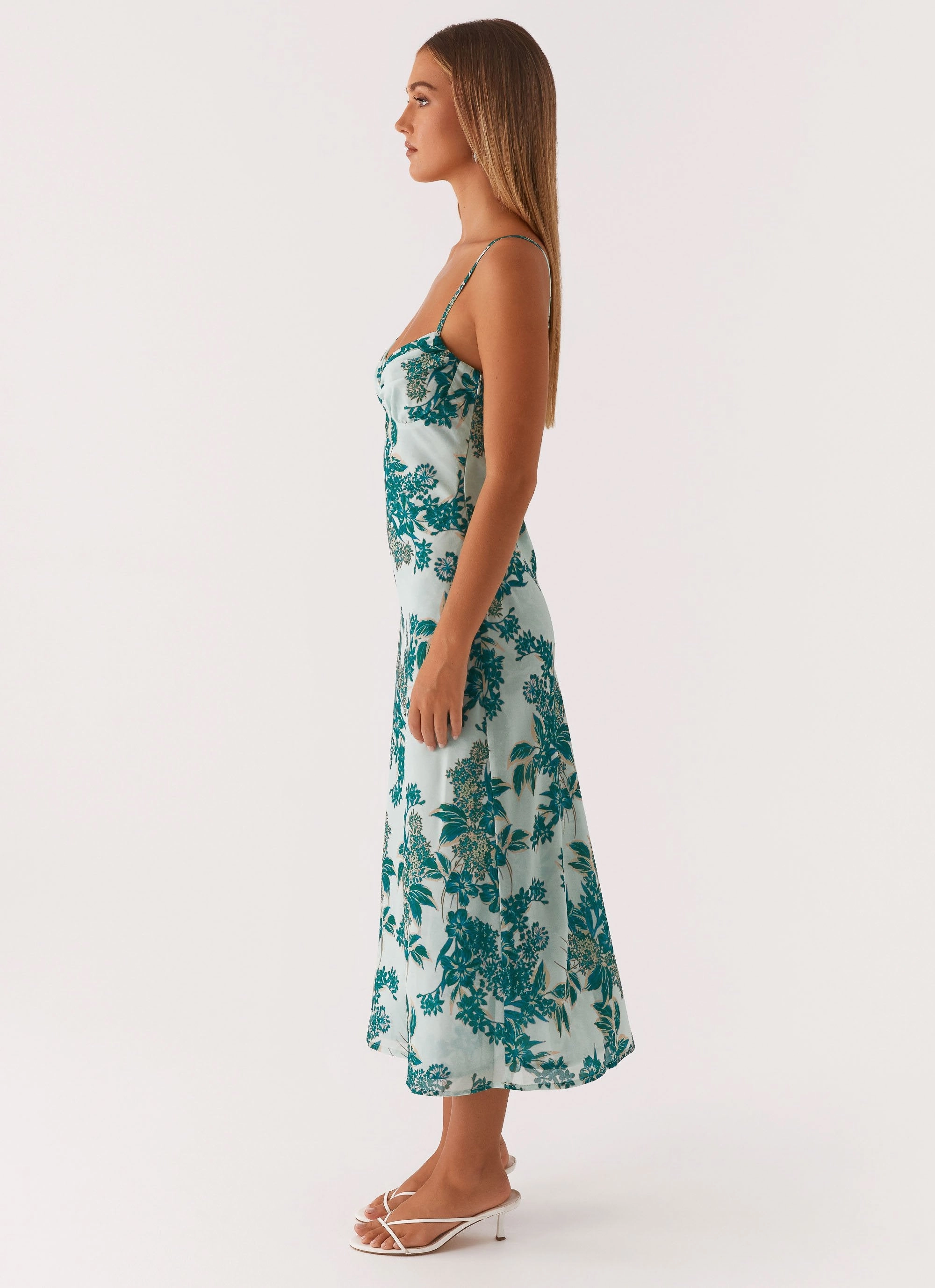 Basic Mood Modern Texture Love Song Midi Dress - Cloud Nine Floral