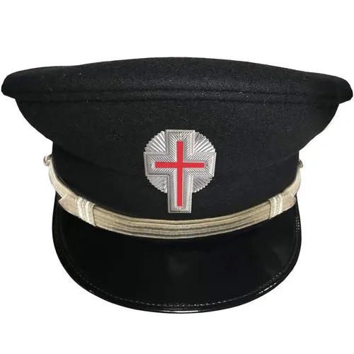 SIR KNIGHT KNIGHTS TEMPLAR COMMANDERY FATIGUE CAP - SILVER