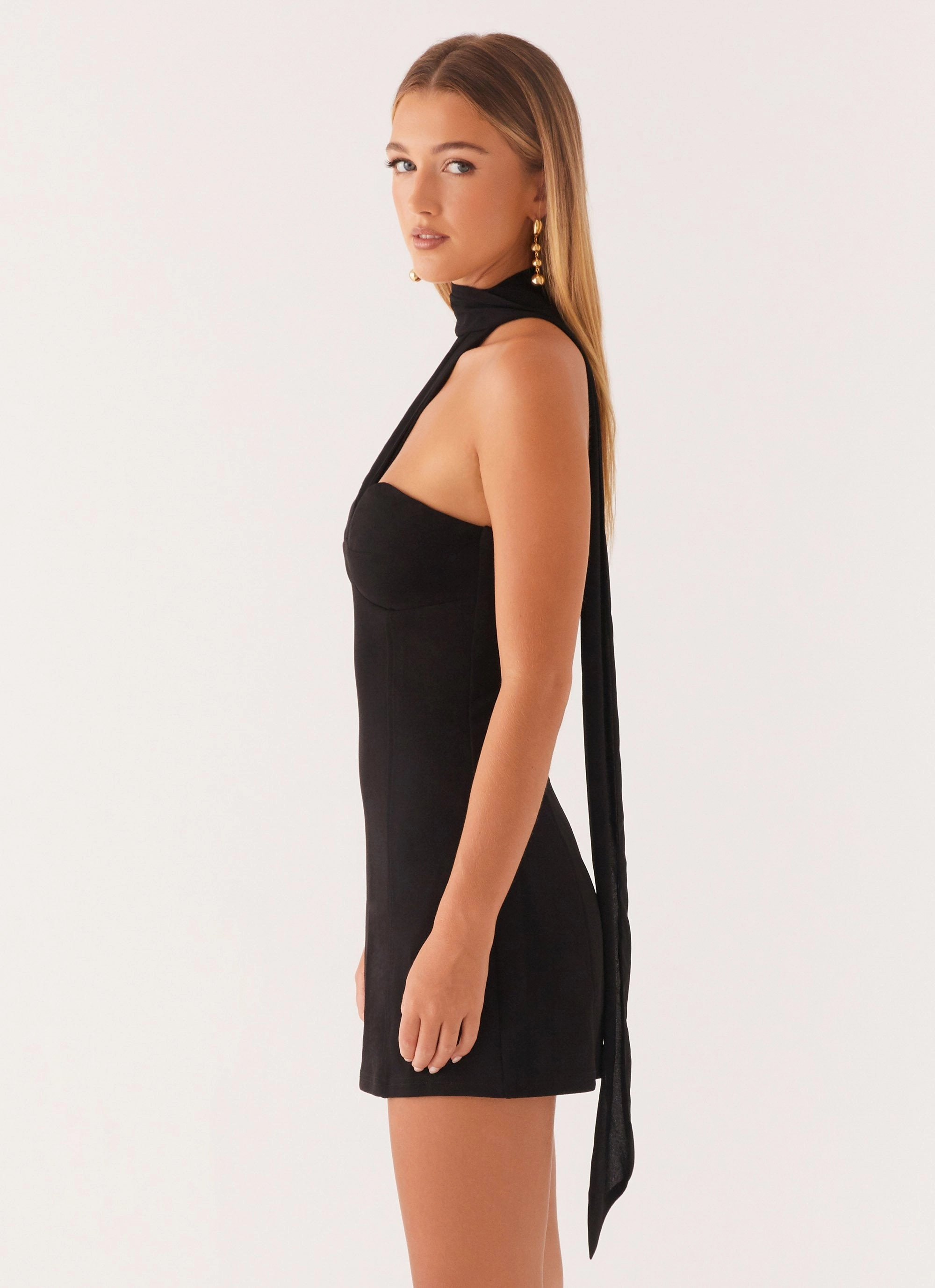Sirena Mini Dress - Black Chic Comfort Wear Perfect Wearable