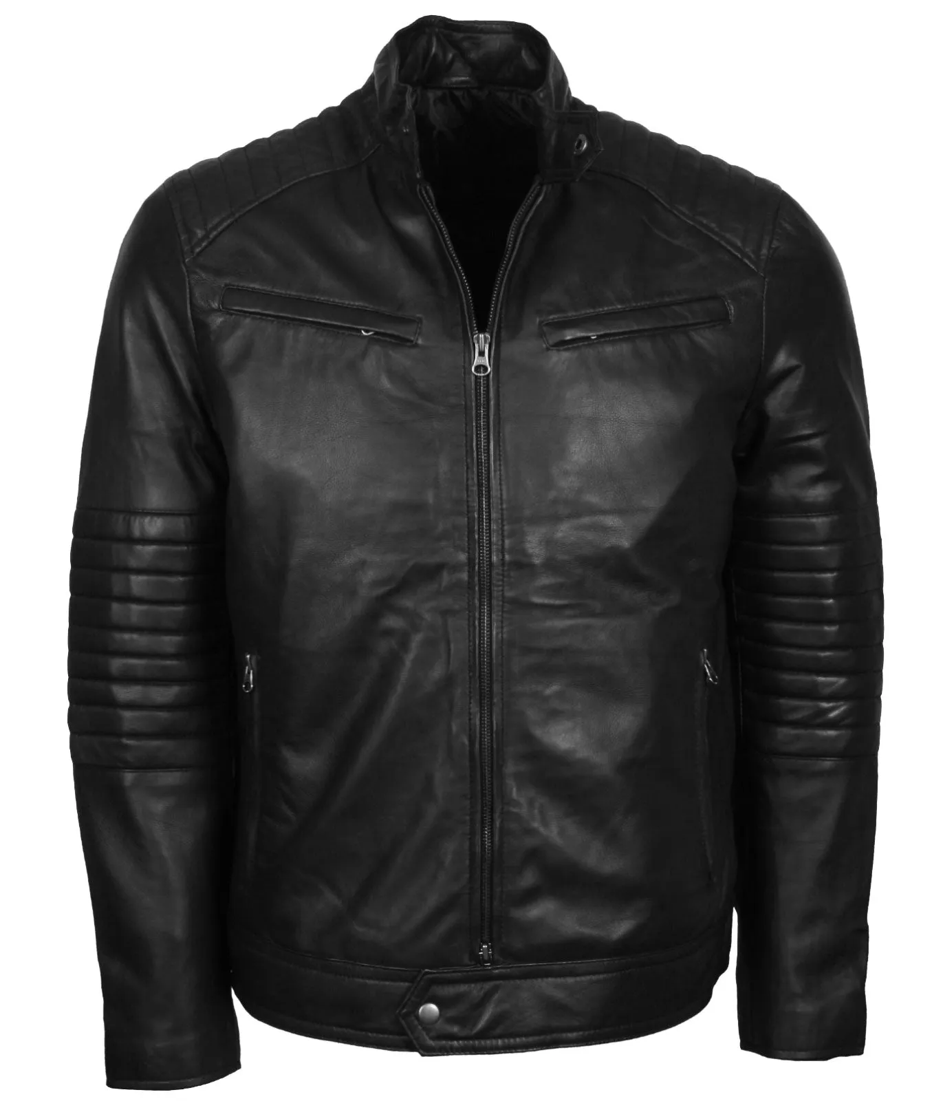 Skull With Wings Road Rebel Leather Biker Jacket