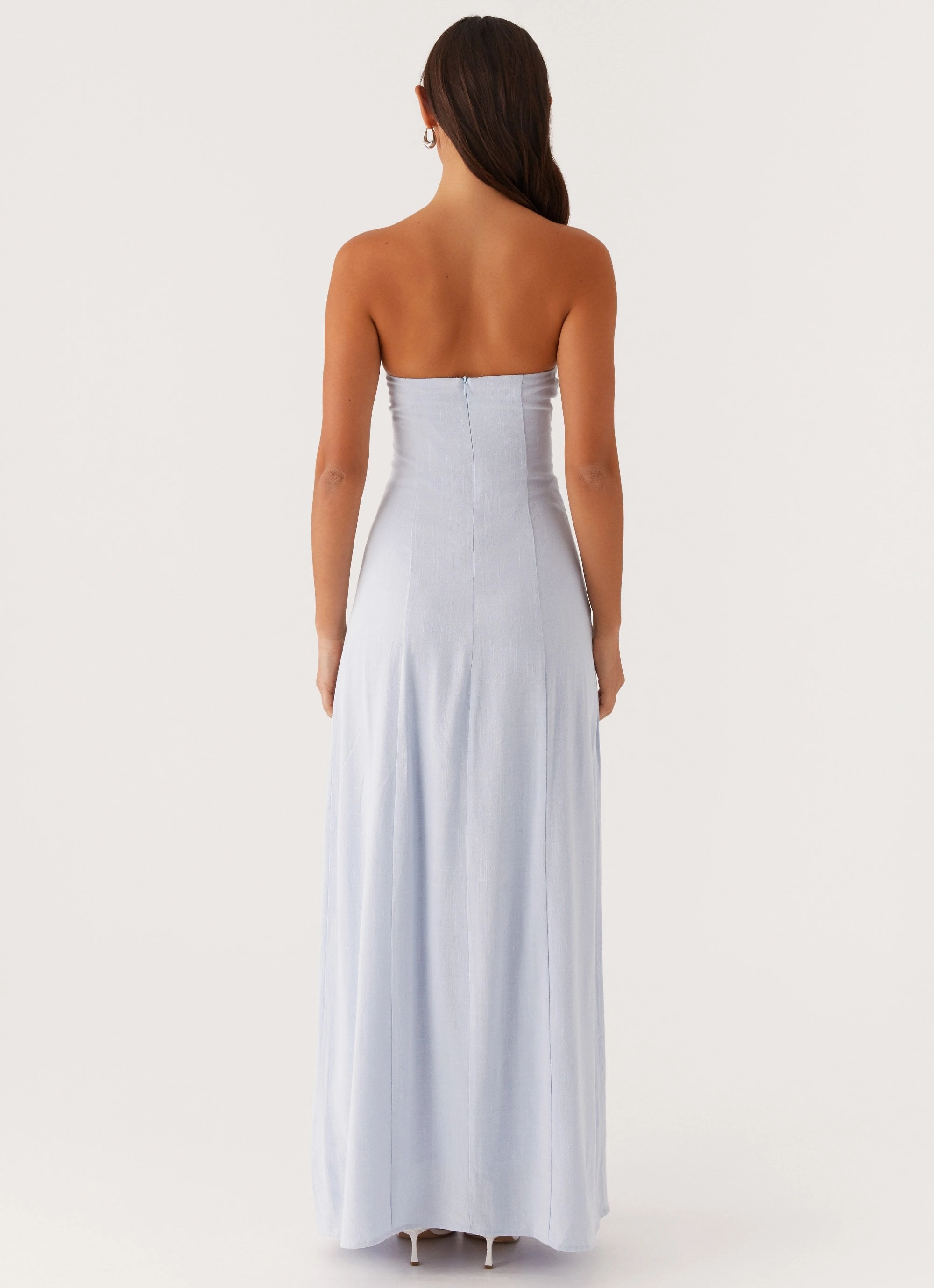 Semi Formal Tayla Linen Maxi Dress - Blue