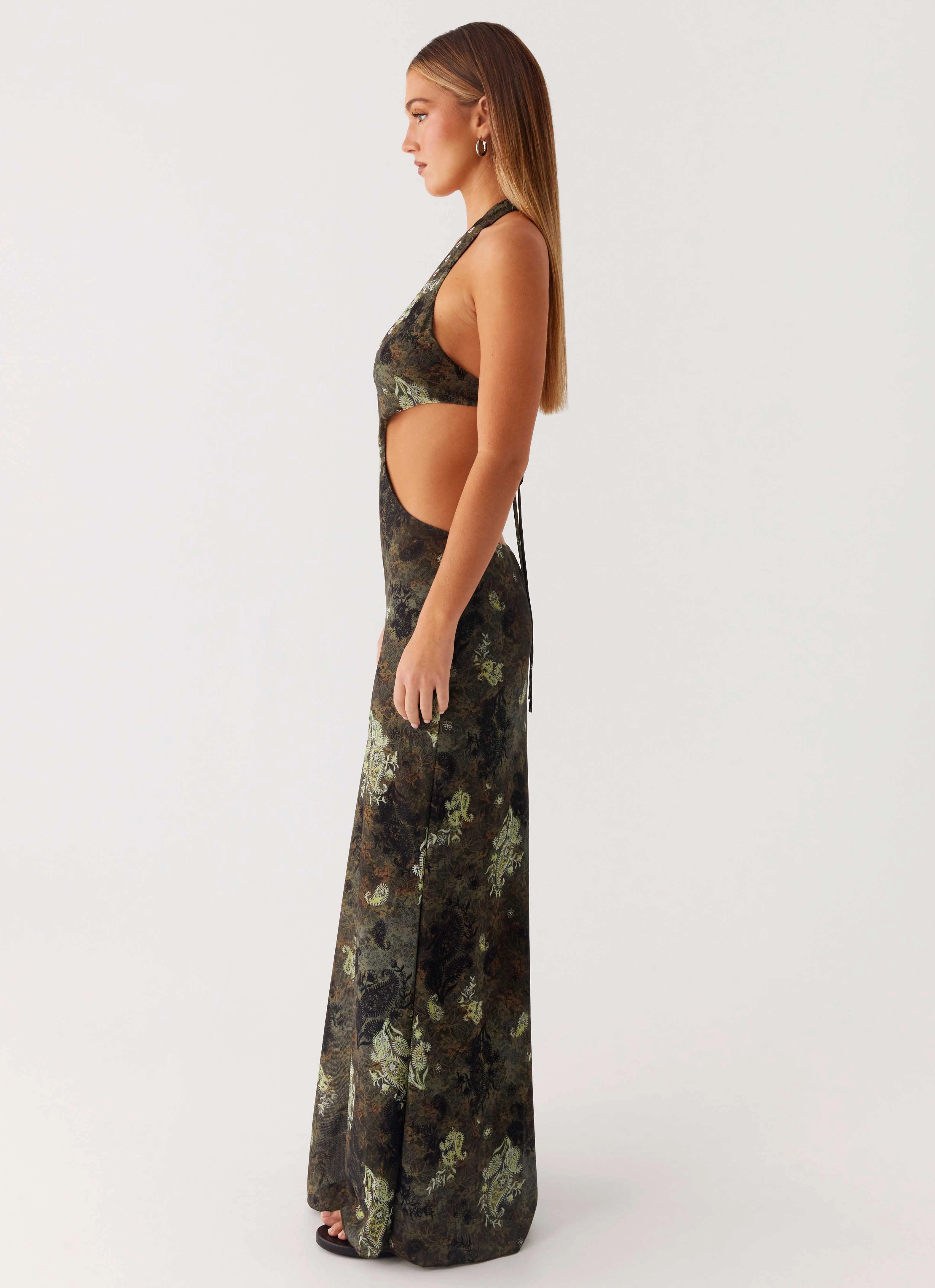 Indra Maxi Dress - Cyber Floral Relaxed Waistband Smart Waistband Design