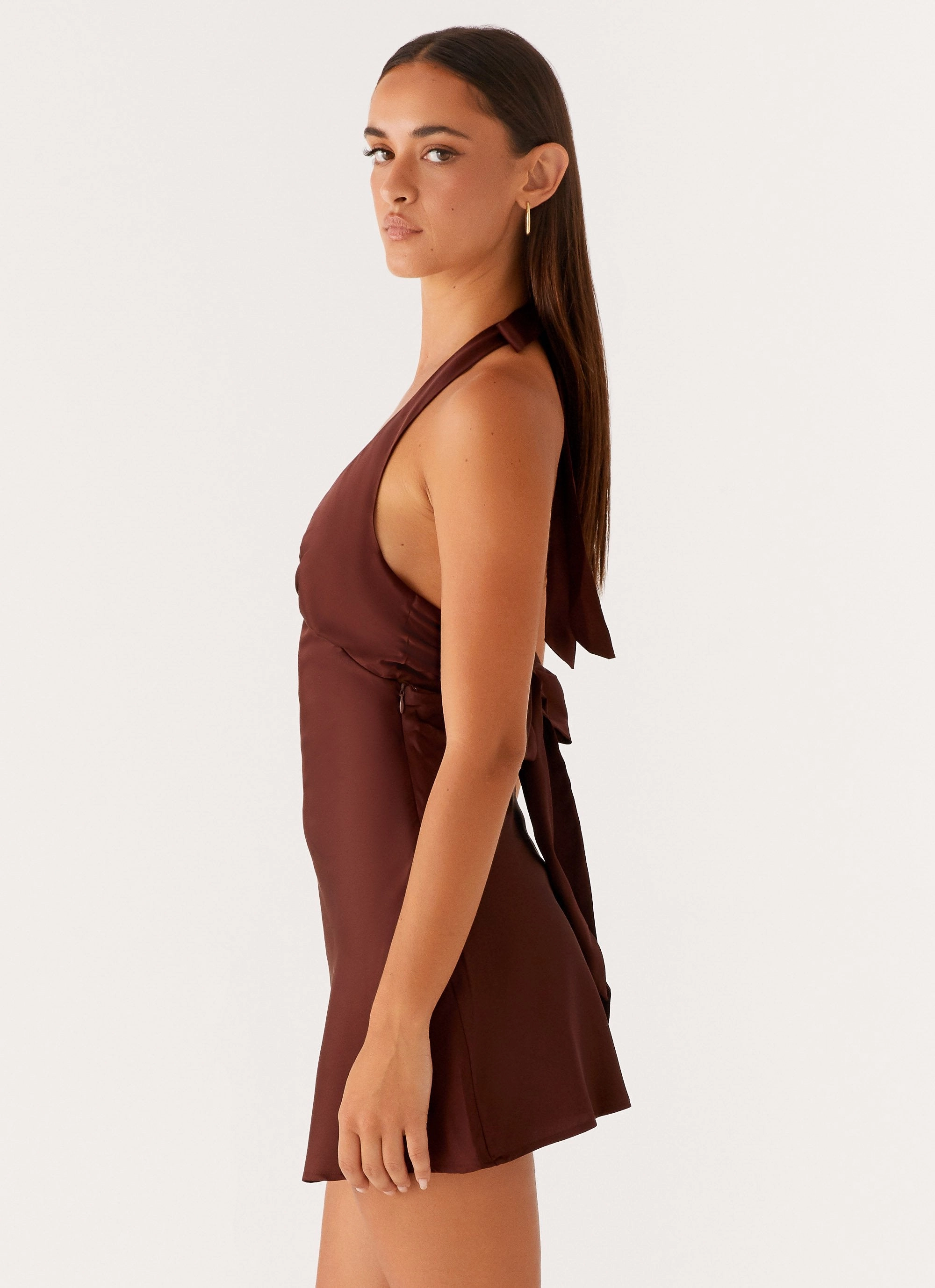 Heavy Hearted Mini Dress - Chocolate Sharp Look