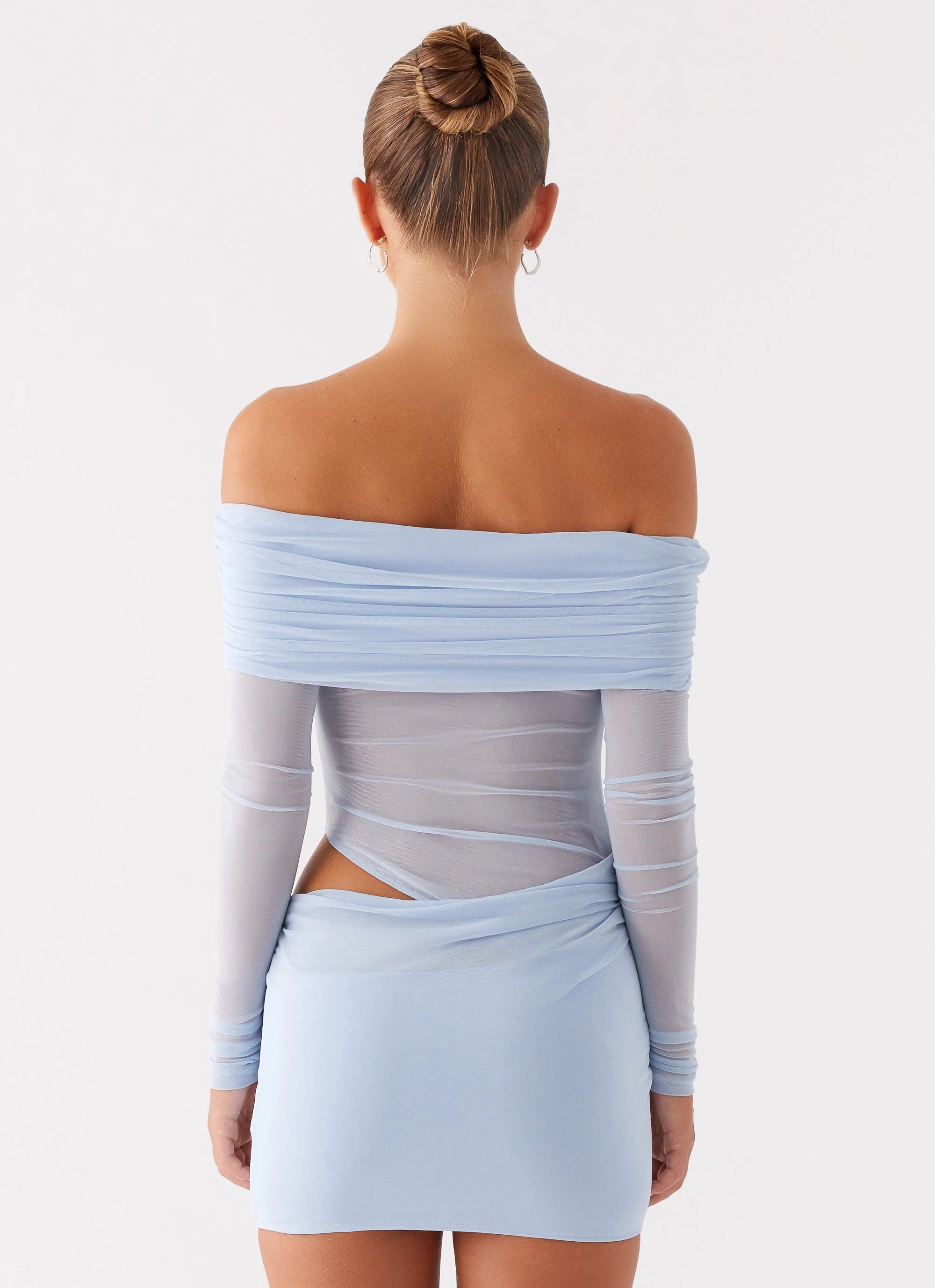 No Doubt Mini Dress - Blue Refined Mood