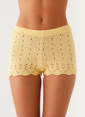 Oakley Low Rise Mini Shorts - Yellow Comfortable Style