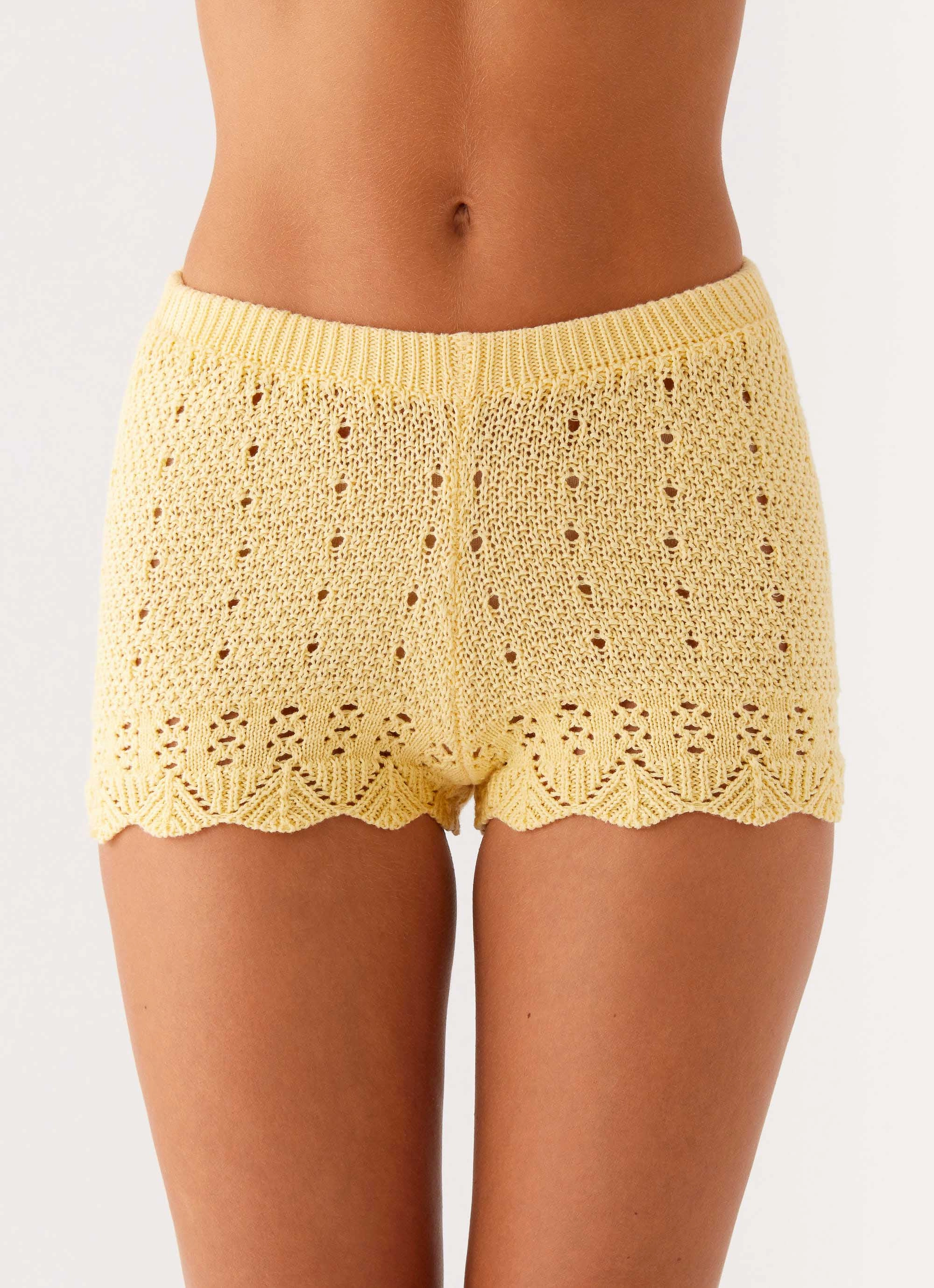 Oakley Low Rise Mini Shorts - Yellow Comfortable Style