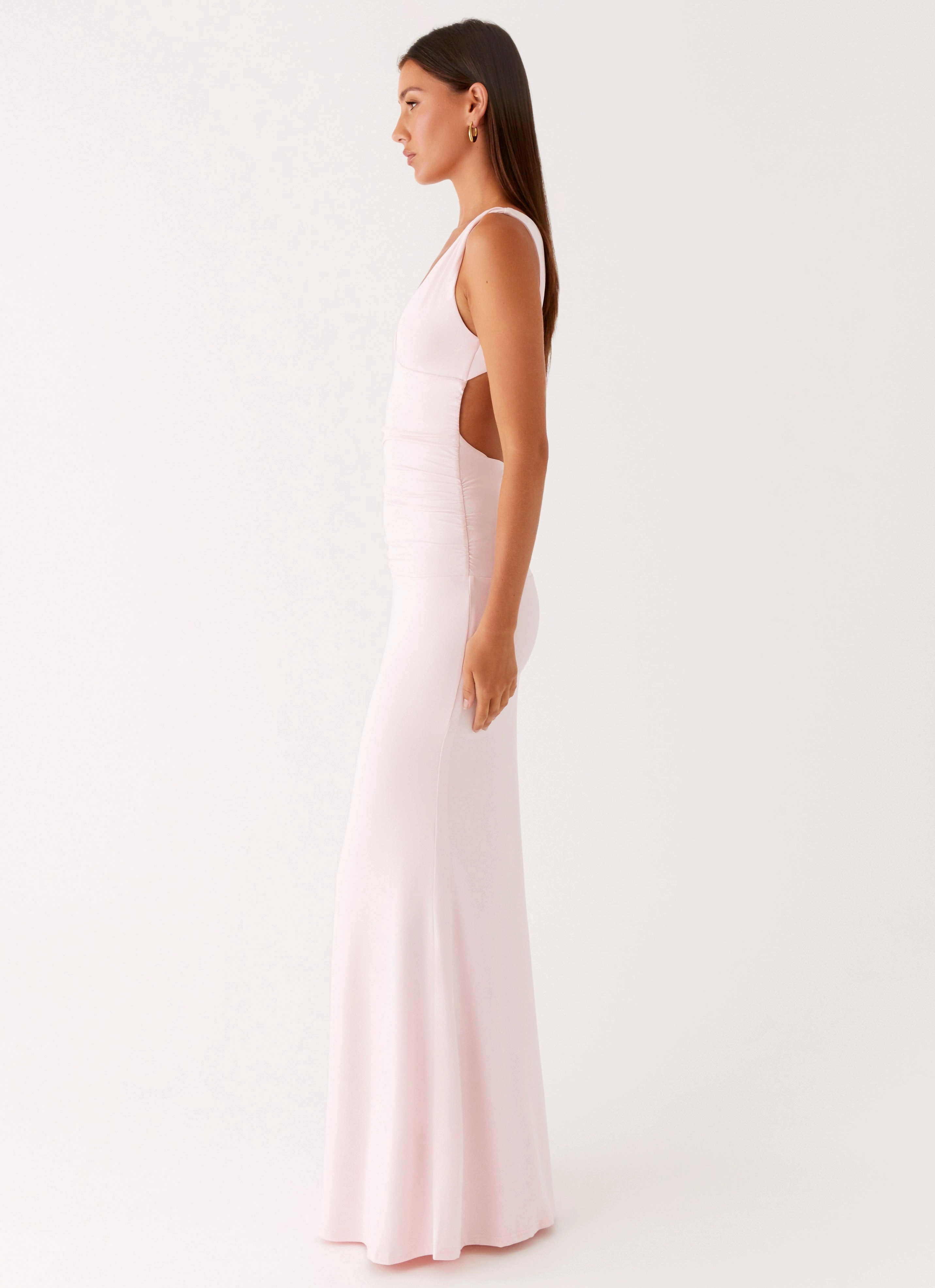 Sophisticated Look Cherry Sky Maxi Dress - Baby Pink