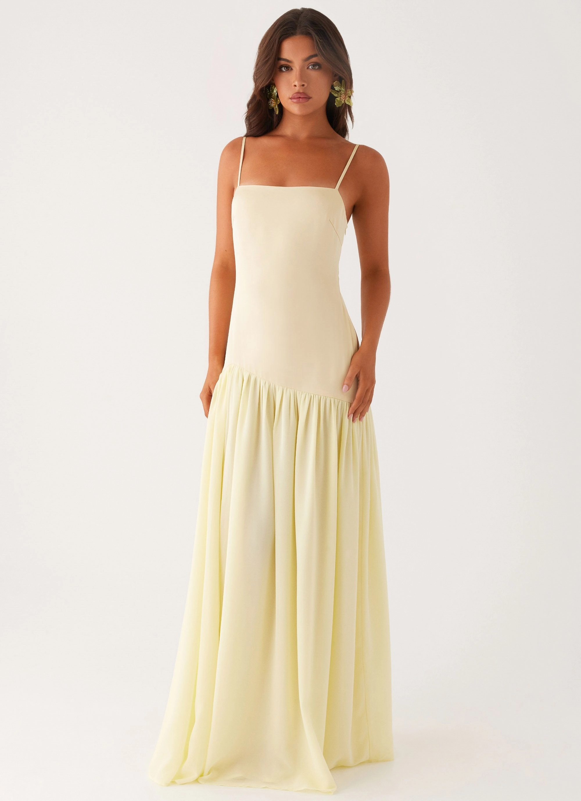 Lightweight-Lining Asteria Maxi Dress - Yellow