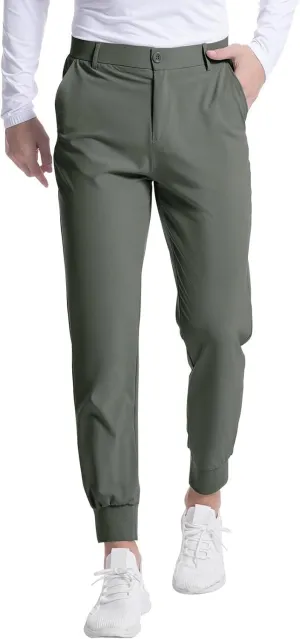 Slim Fit Dress Pants for Men Lightweight Slim Fit Ultra 4-Ways Stretch Sweatpants with Pockets for Dress Work Casual