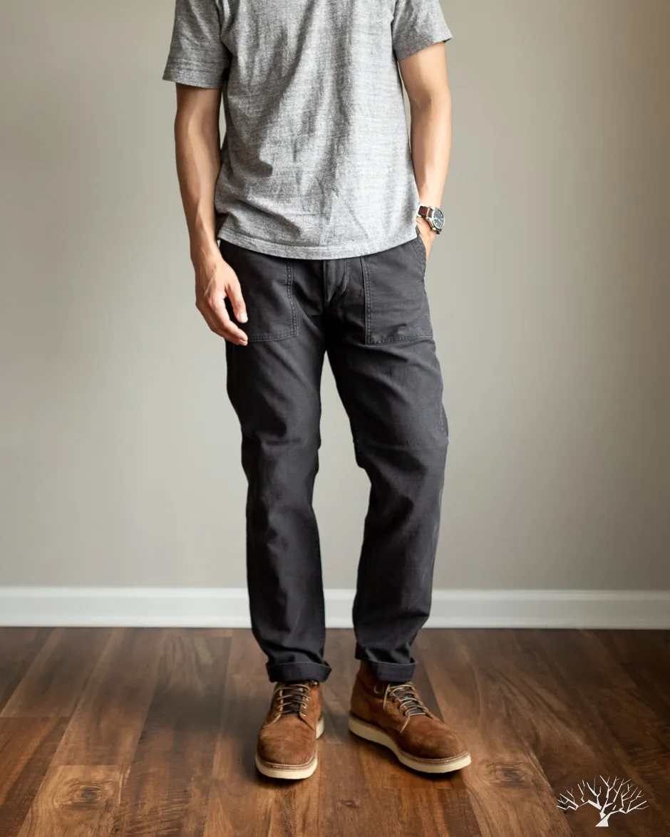 Slim Fit Fatigue Pants - Black Stone