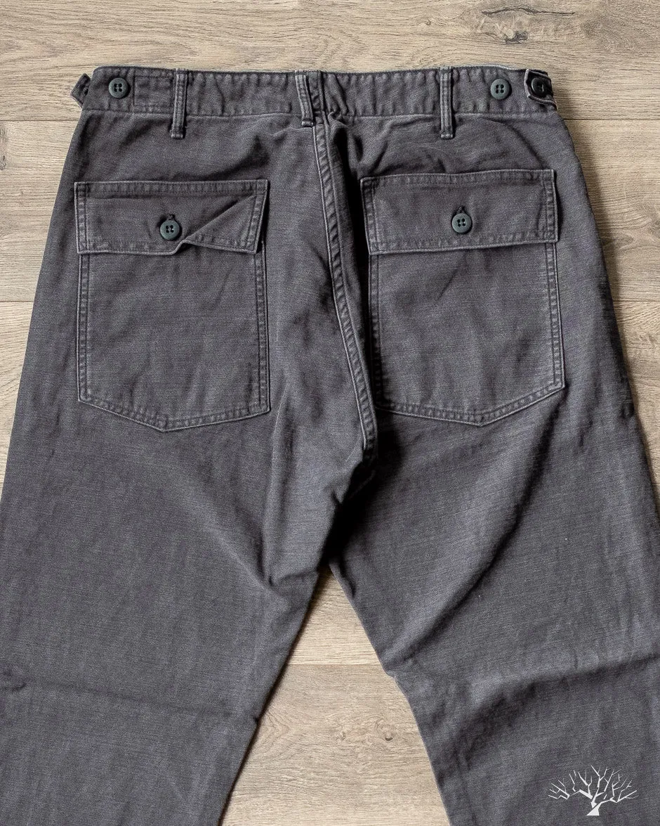 Slim Fit Fatigue Pants - Black Stone