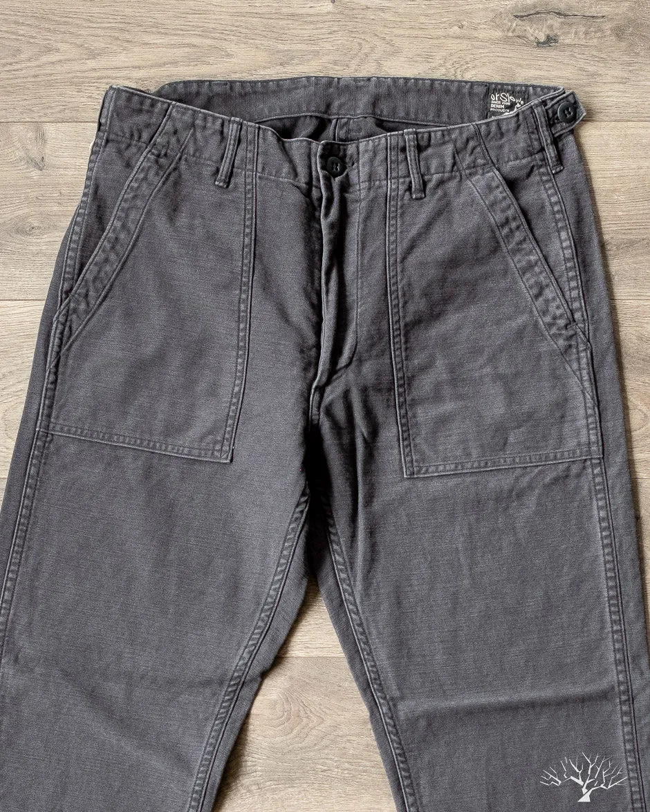Slim Fit Fatigue Pants - Black Stone