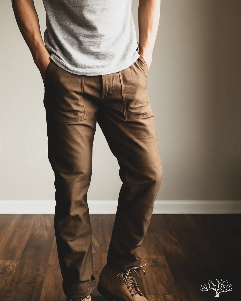 Slim Fit Fatigue Pants - Brown