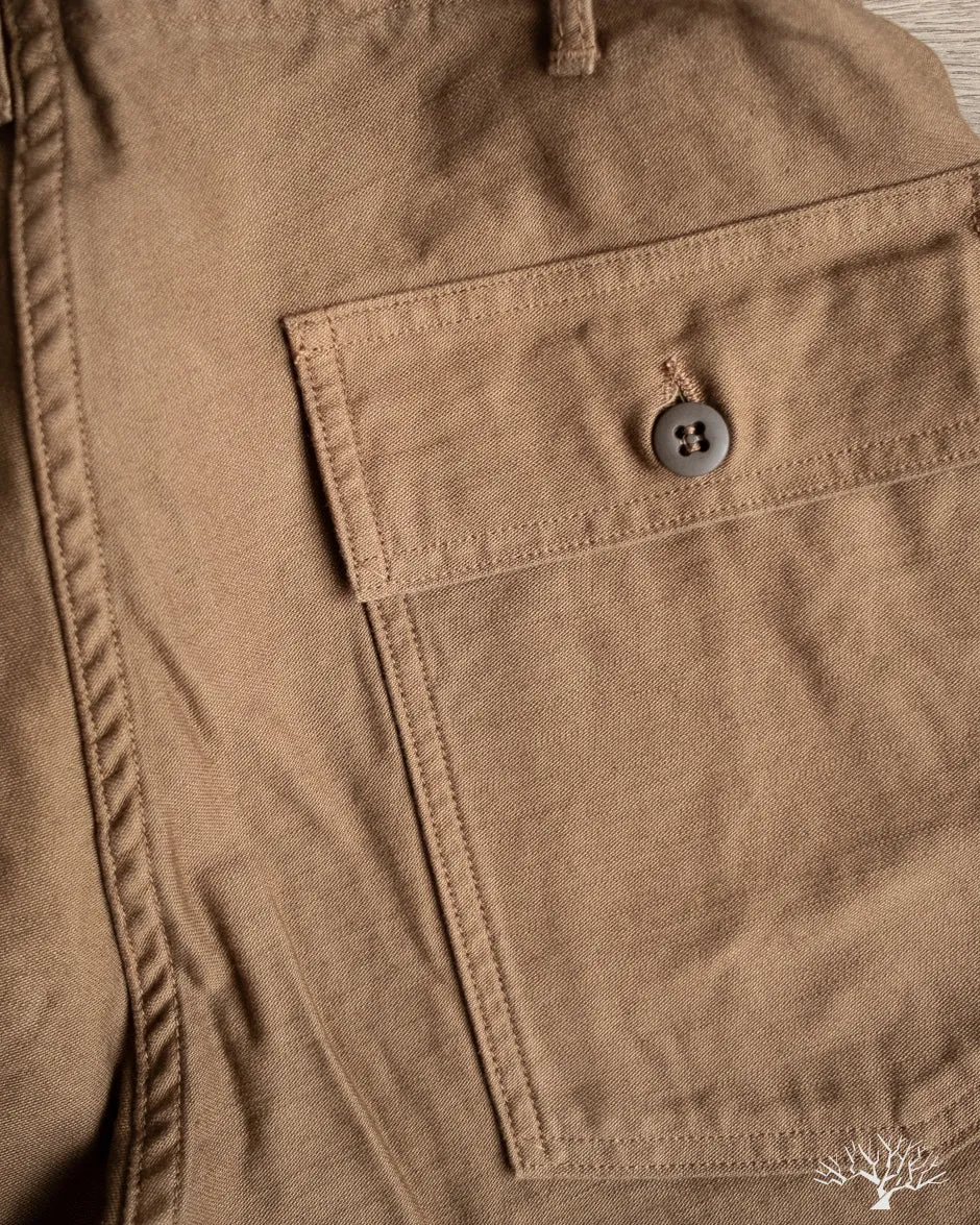 Slim Fit Fatigue Pants - Brown