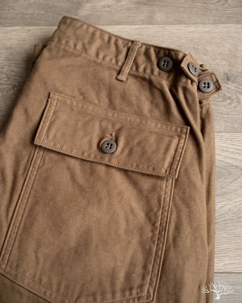 Slim Fit Fatigue Pants - Brown