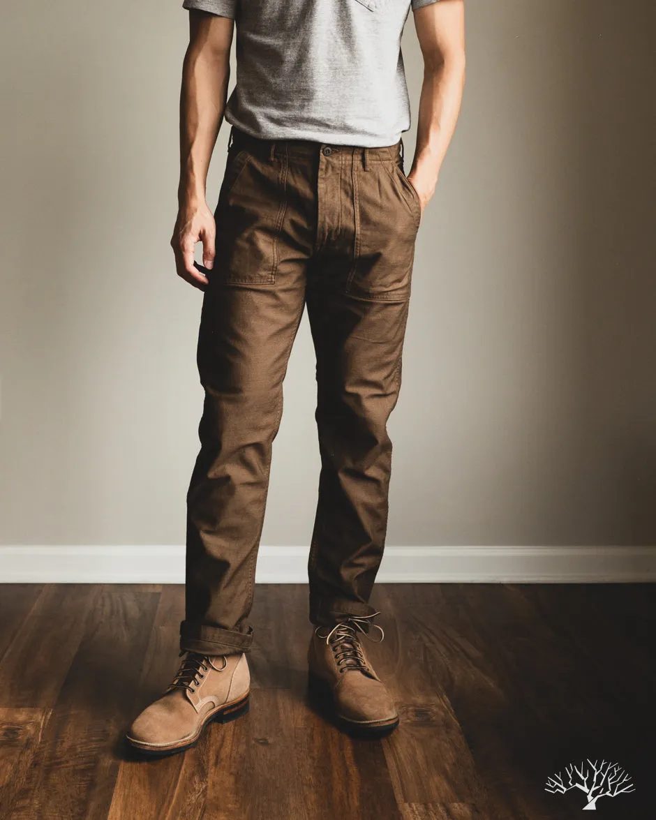Slim Fit Fatigue Pants - Brown