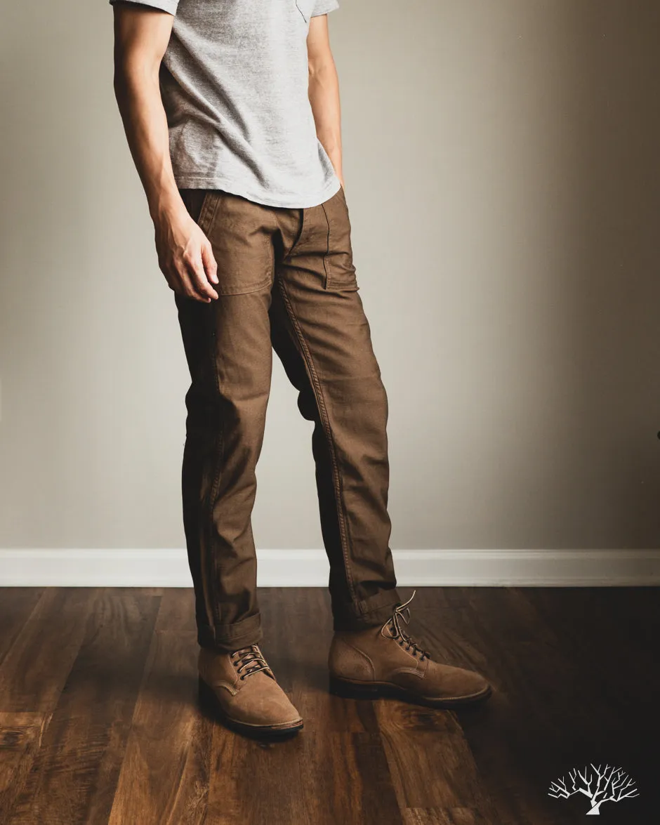Slim Fit Fatigue Pants - Brown