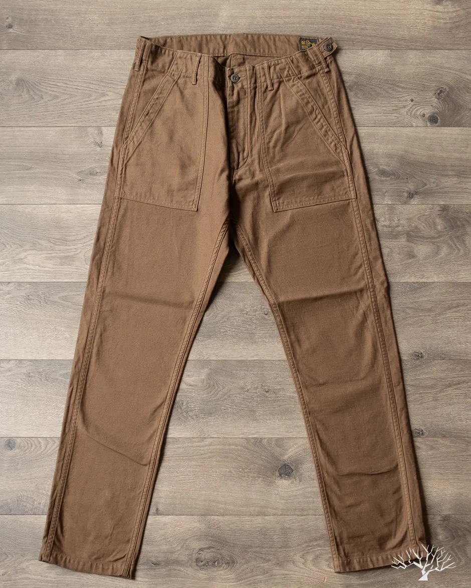Slim Fit Fatigue Pants - Brown