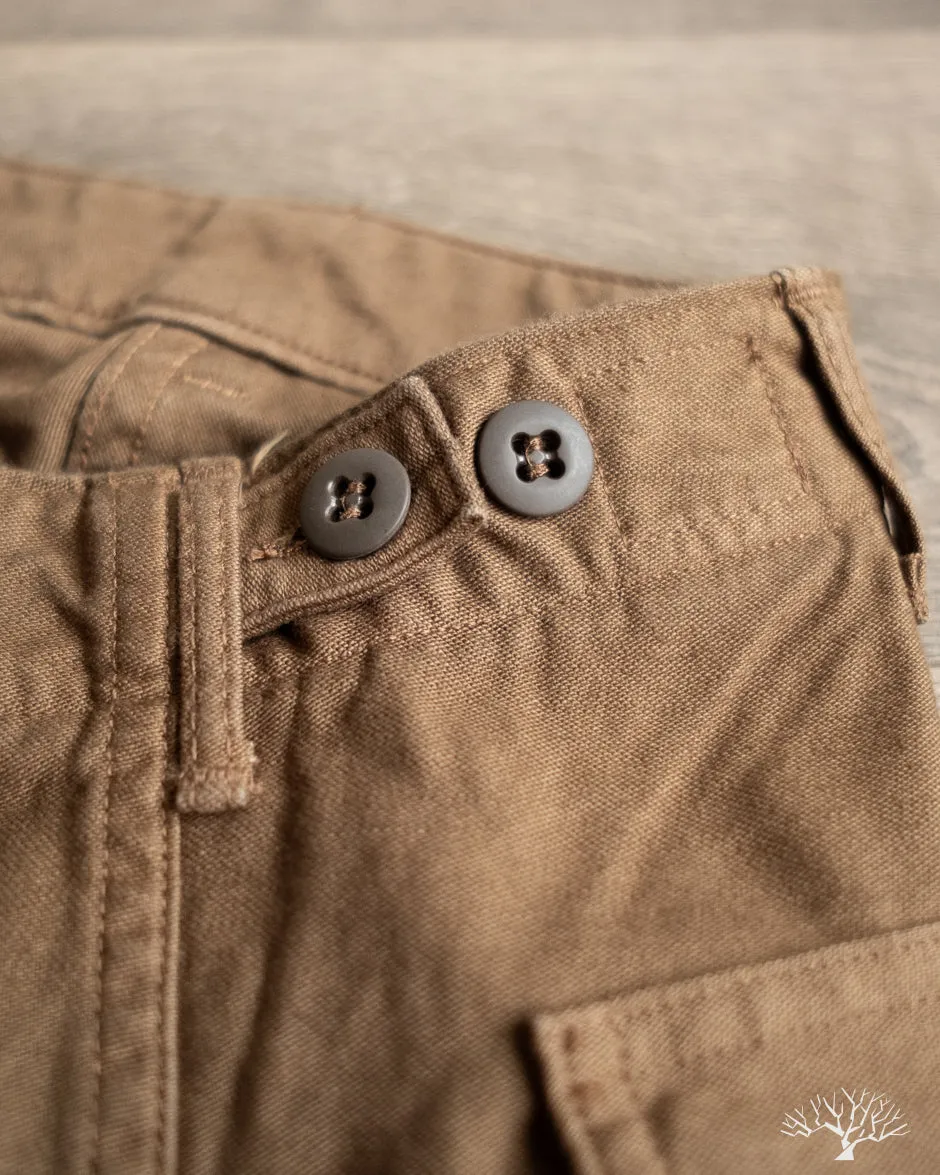Slim Fit Fatigue Pants - Brown