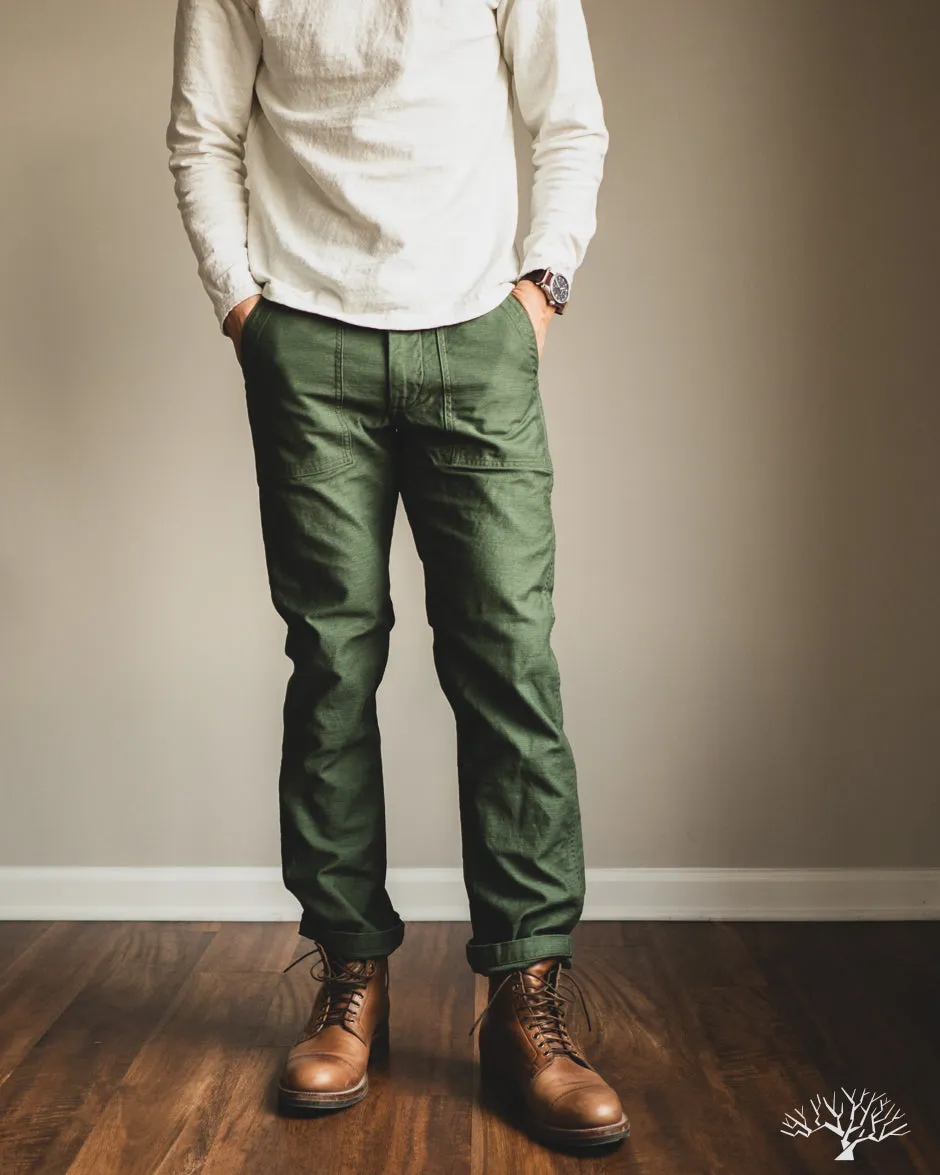 Slim Fit Fatigue Pants - Green