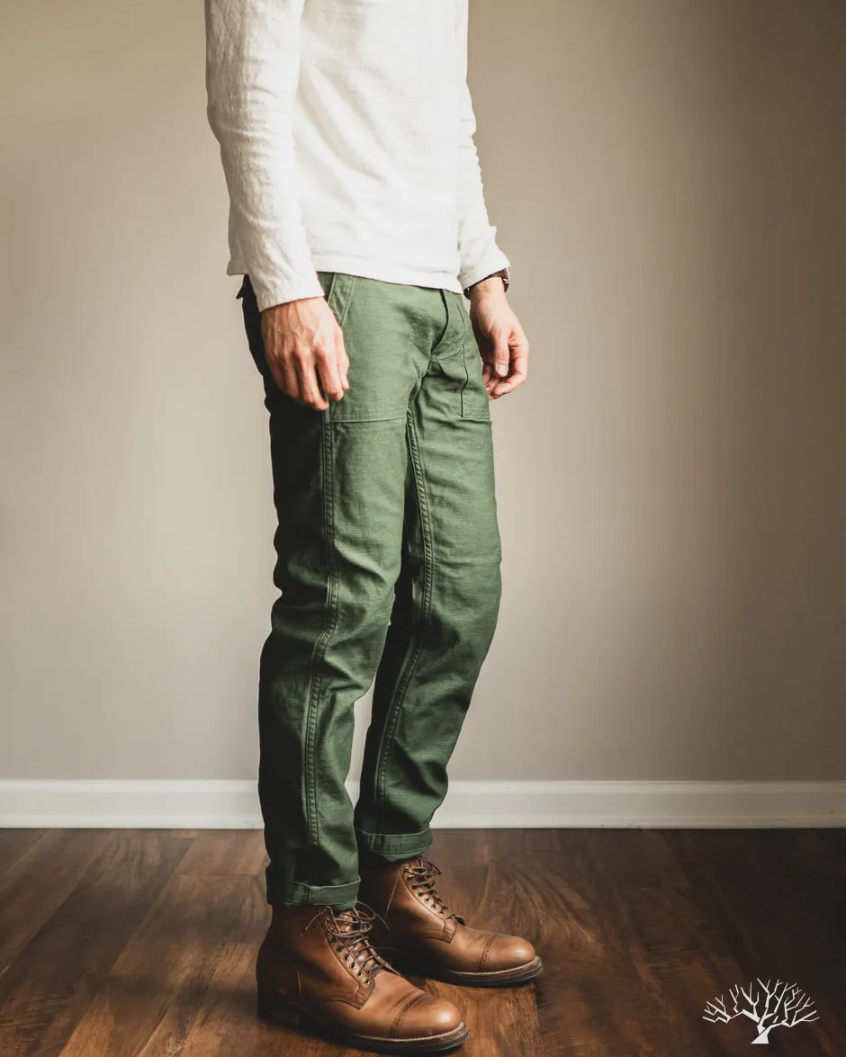 Slim Fit Fatigue Pants - Green