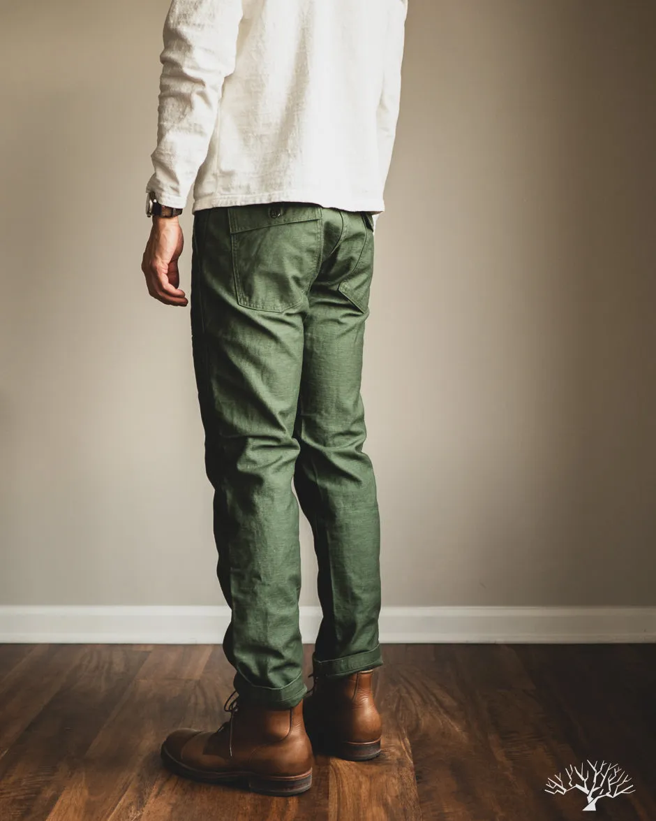 Slim Fit Fatigue Pants - Green