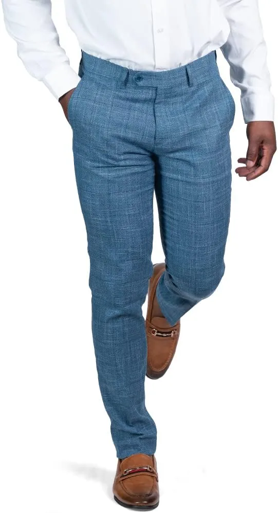 Slim Fit Slacks Plaid Tweed Men's Dress Pants SD95818