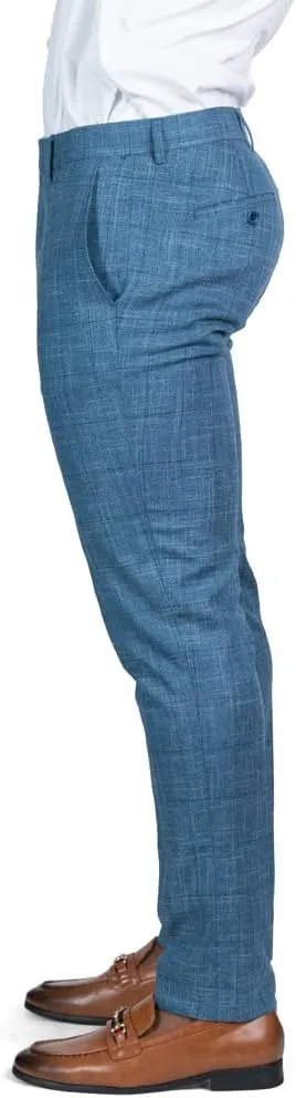 Slim Fit Slacks Plaid Tweed Men's Dress Pants SD95818