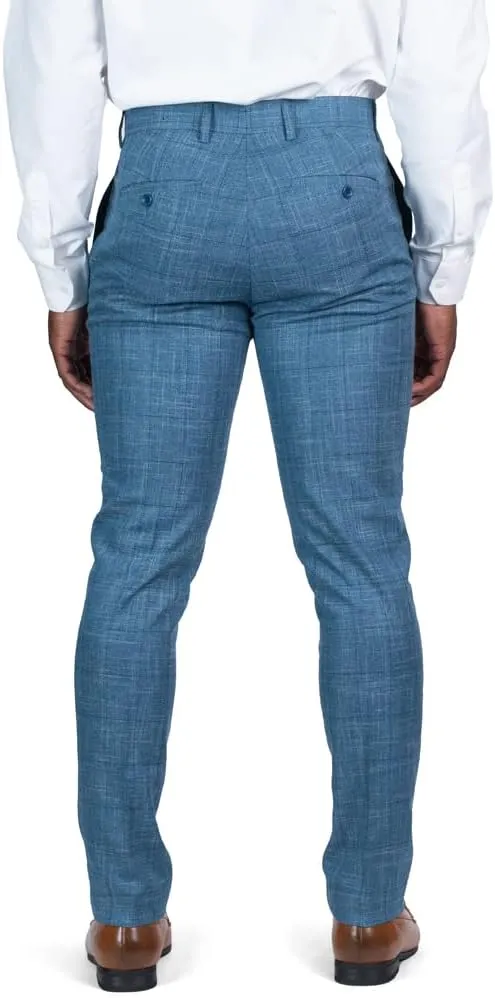 Slim Fit Slacks Plaid Tweed Men's Dress Pants SD95818