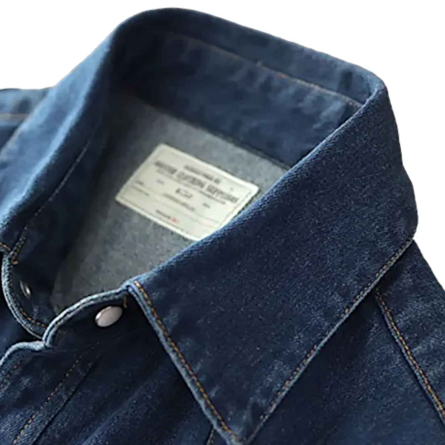 Slim fit western denim shirt with stitching
