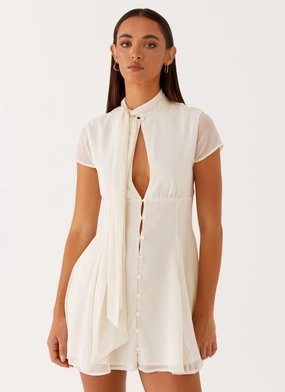 Karling Mini Dress - Ivory Classic Layering