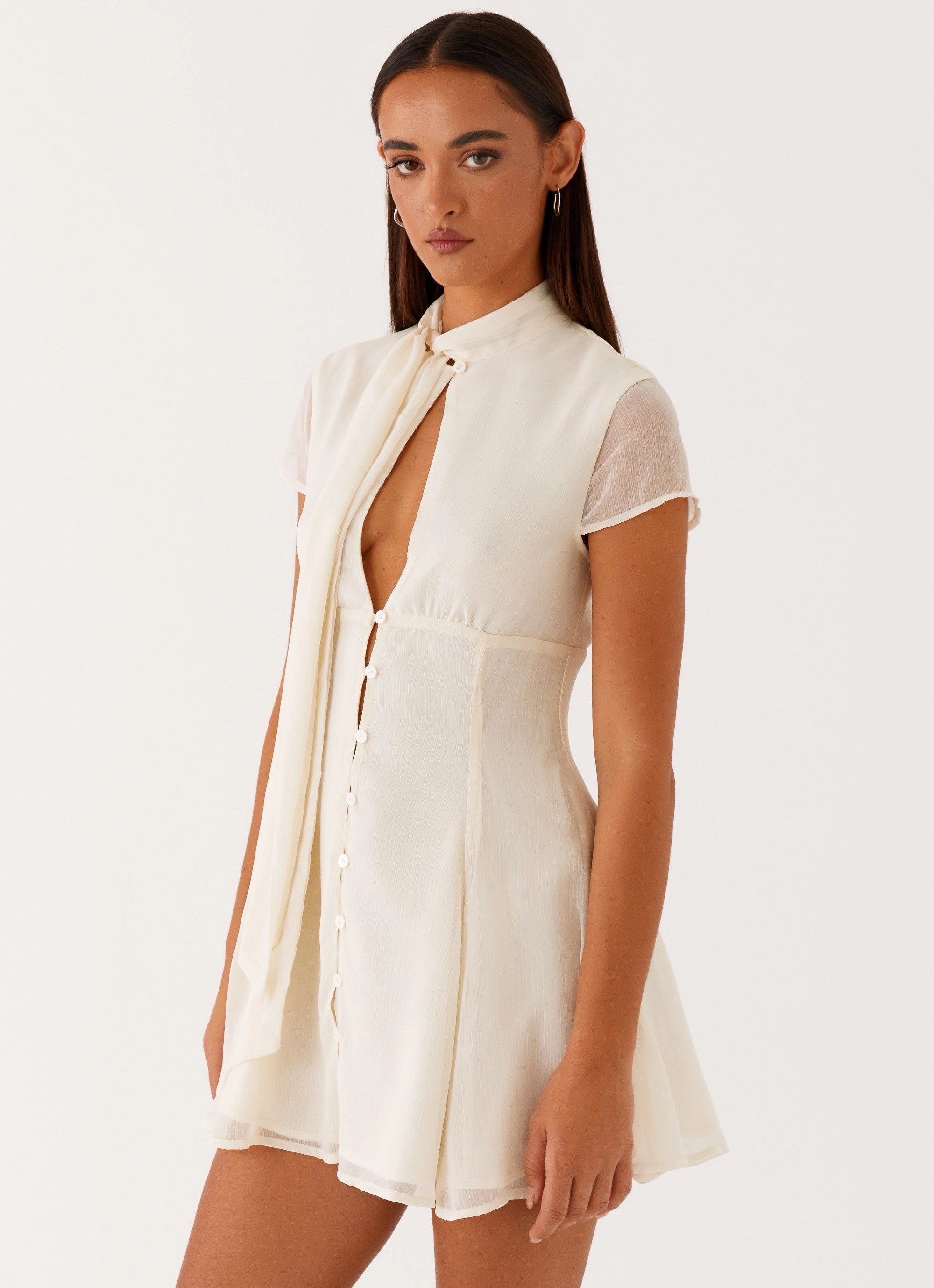 Form Fit Karling Mini Dress - Ivory