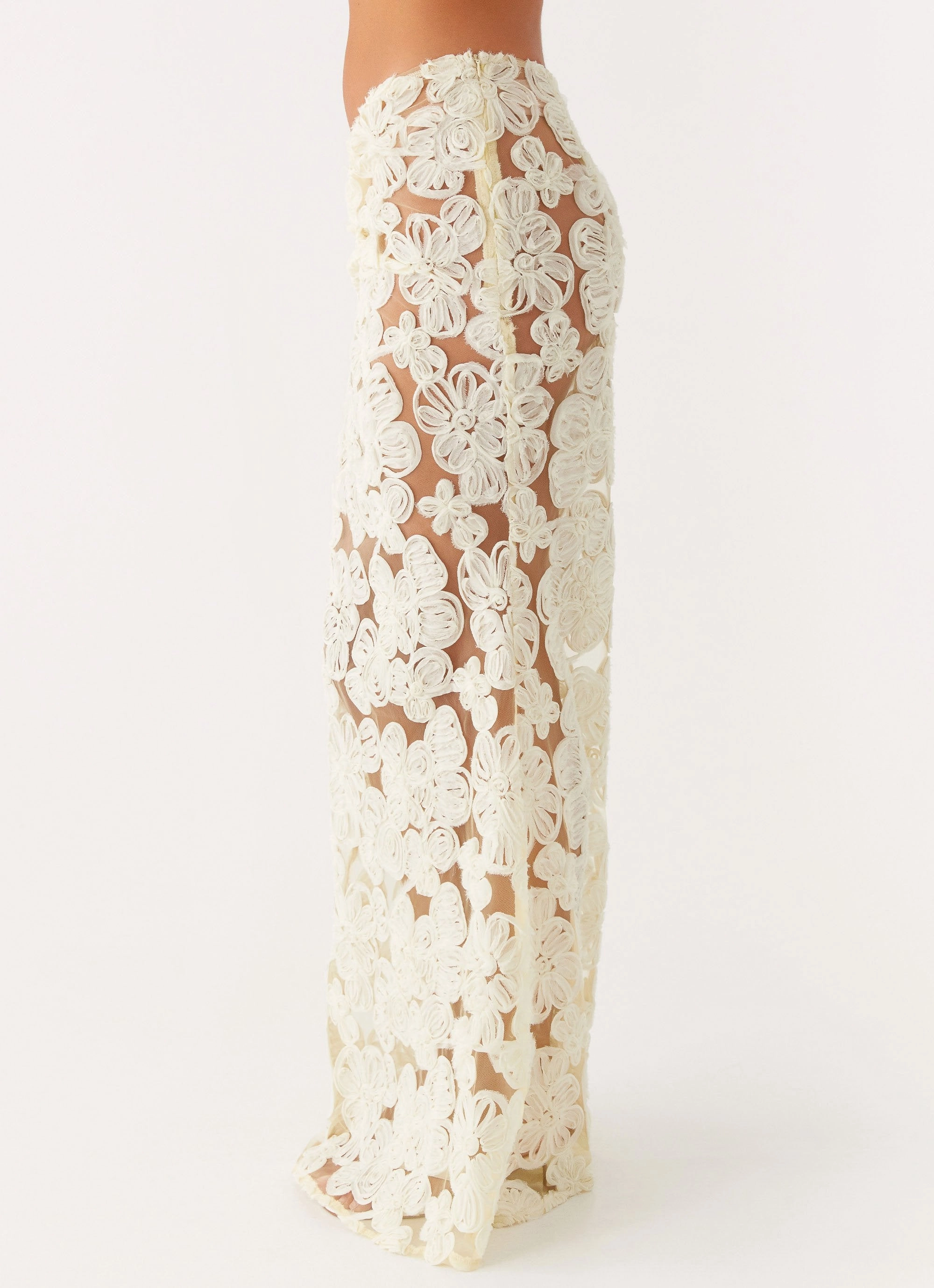 Comfortable Feel Fiorella Floret Maxi Skirt - Yellow