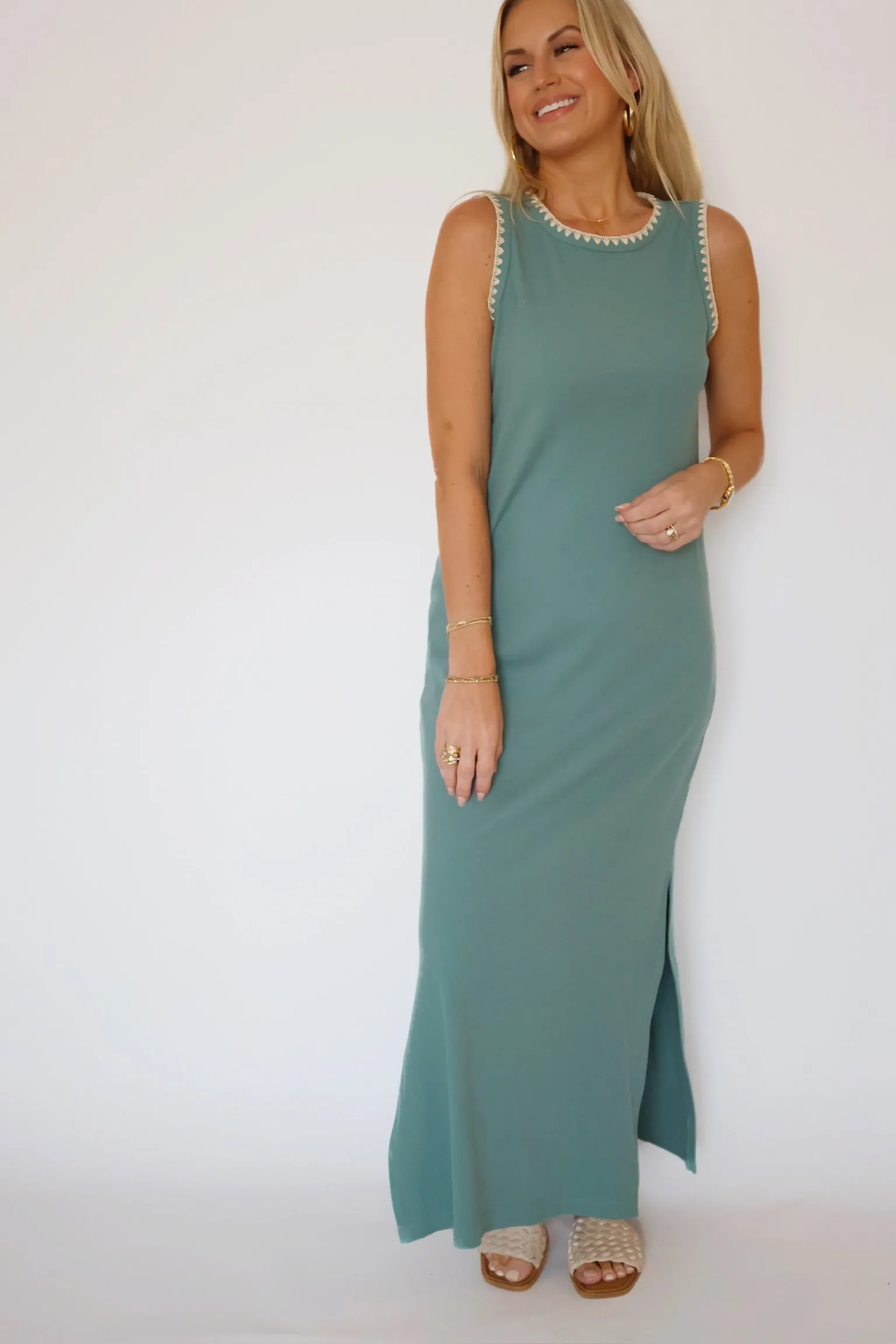 Delamer Midi Dress Tonal-Panel