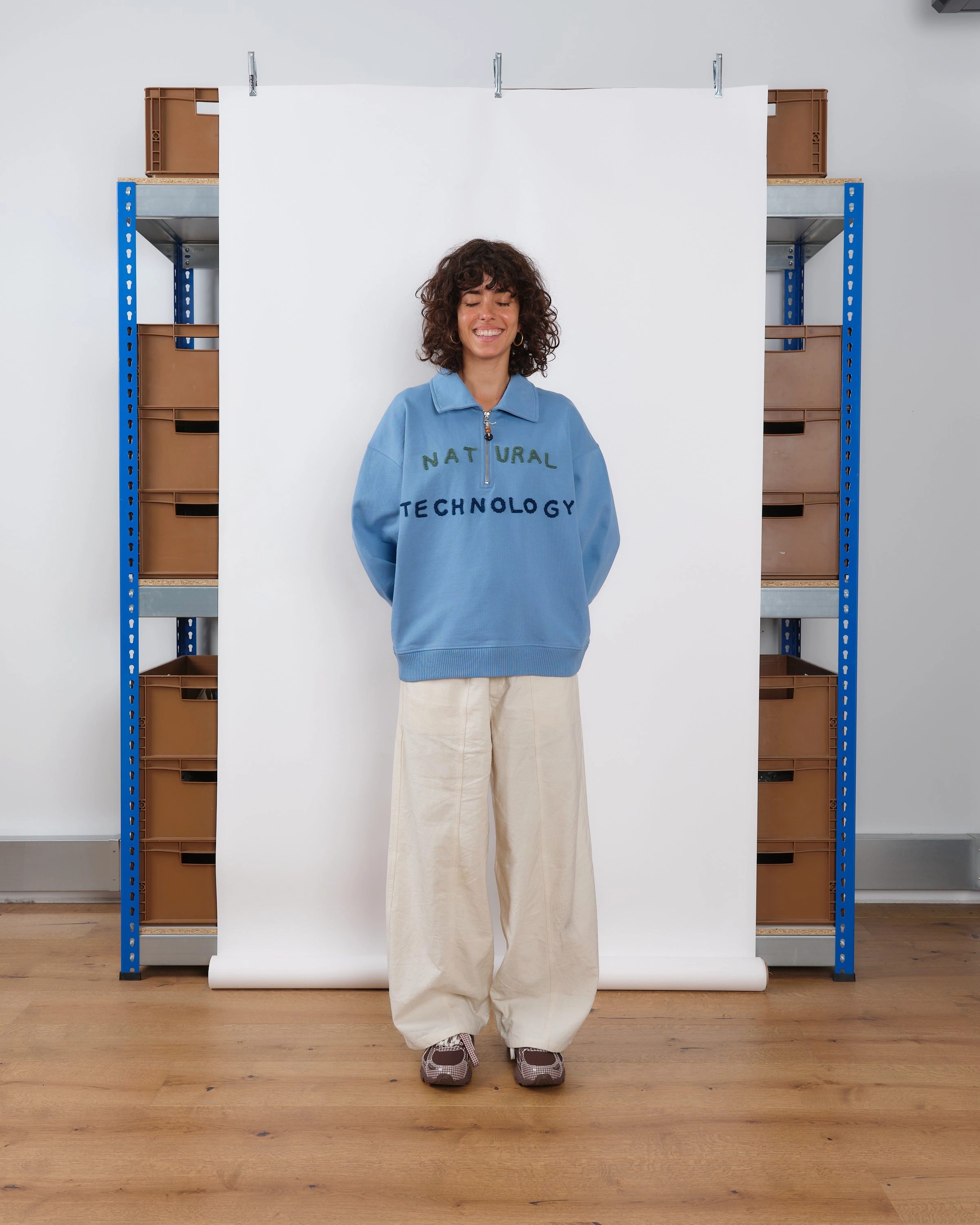 Quick Look Perfect Shape Geo Pullover - Mid Indigo