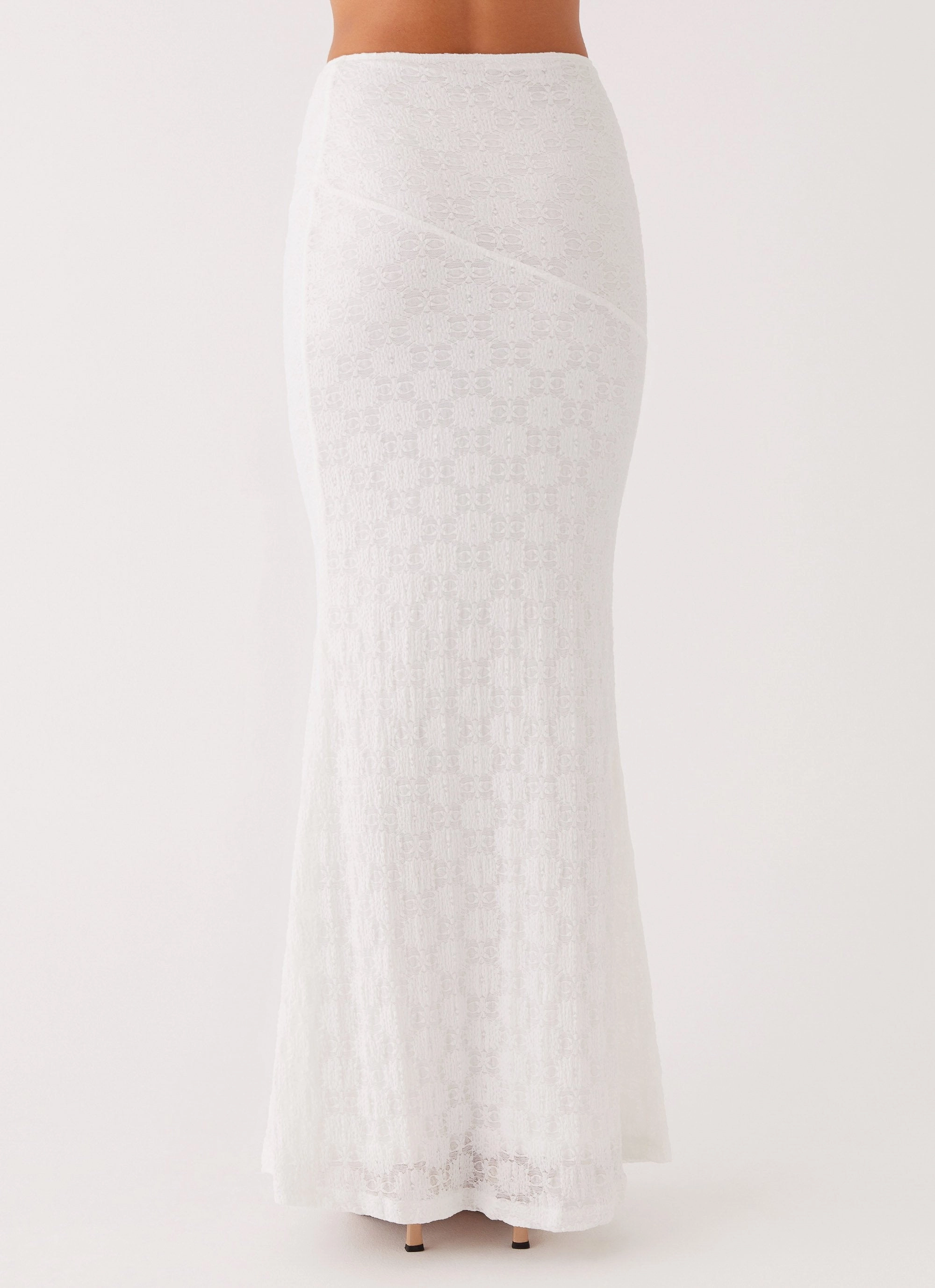 Issey Maxi Skirt - White Layered Hem