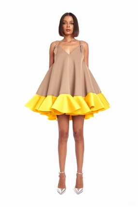 Ava Dress Caf?? Quiet Glow