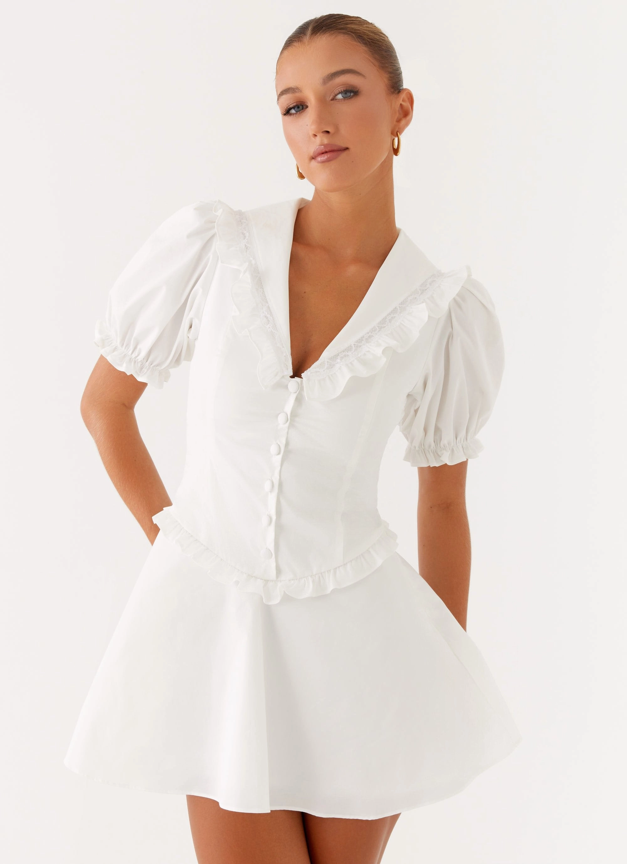 Seana Mini Dress - White Versatile and Comfortable Airy Feel