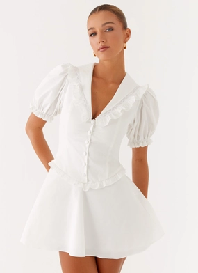 Seana Mini Dress - White Versatile and Comfortable Airy Feel