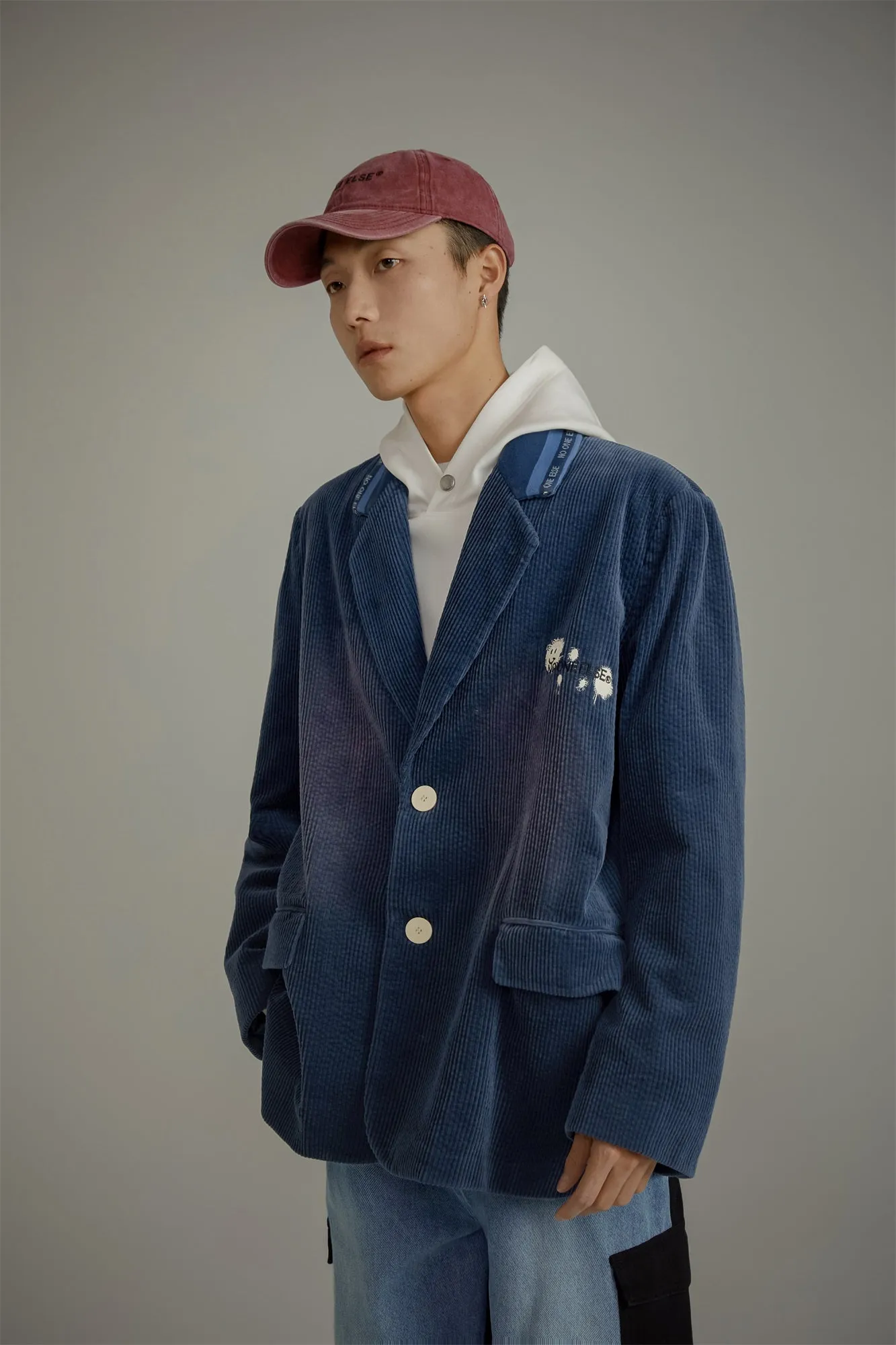 Smiley Corduroy Blazer Jacket