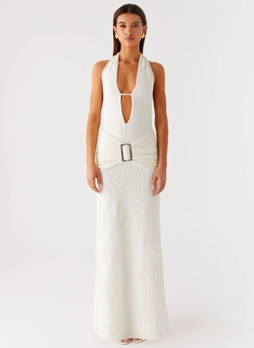 Practical-Style Smoke Ivy Maxi Dress - White