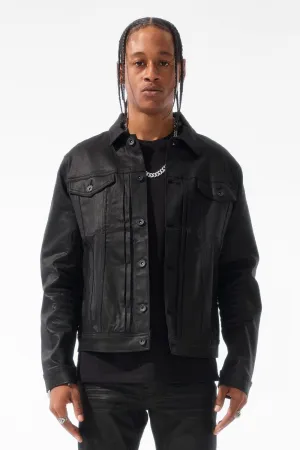 Smooth Criminal Denim Trucker Jacket (Jet Black)