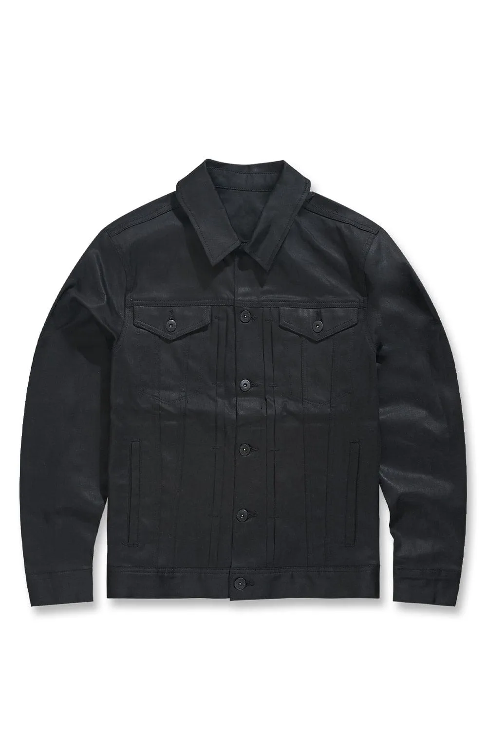 Smooth Criminal Denim Trucker Jacket (Jet Black)