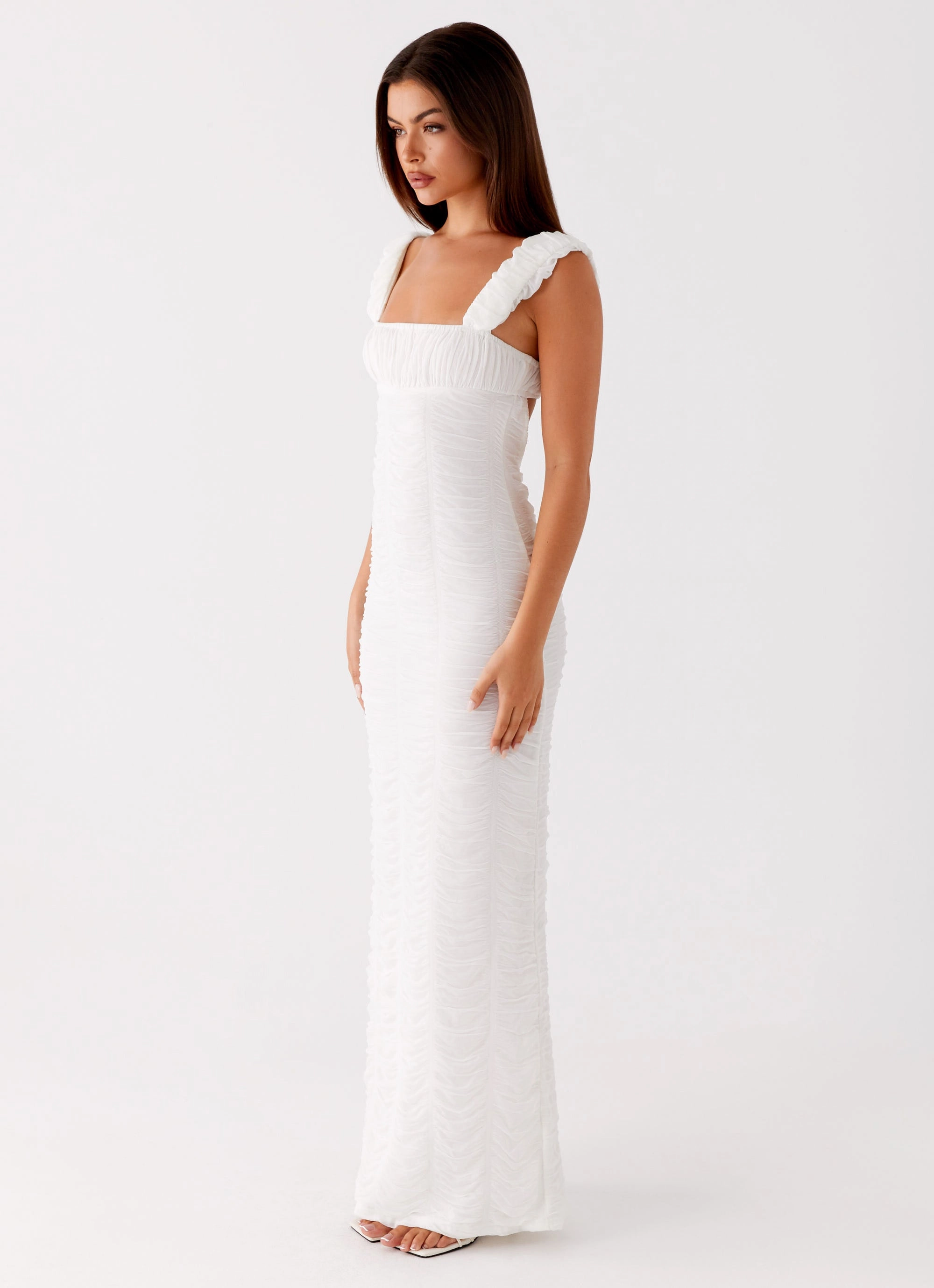 Senses Midi Dress - White Light Mood