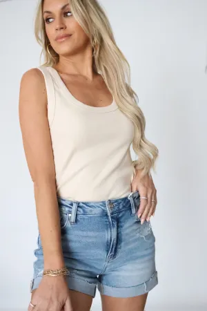 MultipanelLayout Elin Rib Tank - Panna Cotta